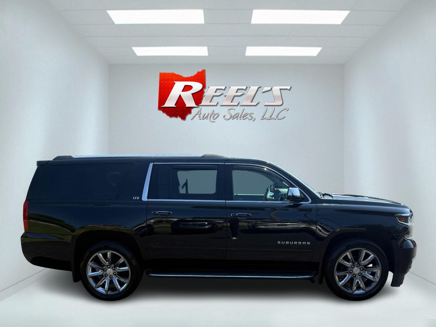2016 Black /Black Chevrolet Suburban LTZ 4WD (1GNSKJKC6GR) with an 5.3L V8 OHV 16V engine, 6A transmission, located at 11115 Chardon Rd. , Chardon, OH, 44024, (440) 214-9705, 41.580246, -81.241943 - This 2016 Chevrolet Suburban LTZ 4WD is a full-size SUV powered by a 5.3L EcoTec3 V8 engine paired with a 6-speed automatic transmission and 3.42 rear axle gearing, offering an 8,000-pound towing capacity. It features a luxurious leather interior with heated and cooled front seats, heated second-row - Photo#48