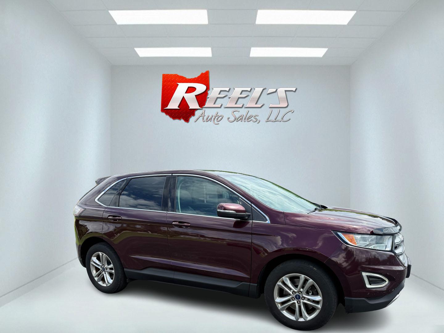 2017 Burgundy /Black Ford Edge SEL AWD (2FMPK4J99HB) with an 2.0L L4 DOHC 16V engine, 6A transmission, located at 11115 Chardon Rd. , Chardon, OH, 44024, (440) 214-9705, 41.580246, -81.241943 - This 2017 Ford Edge SEL AWD is a midsize SUV featuring a turbocharged 2.0L EcoBoost I4 engine and a 6-speed automatic transmission, achieving up to 27 MPG on the highway. It offers a premium leather interior with heated front seats, a power panoramic moonroof, an 8-inch touchscreen with navigation, - Photo#41