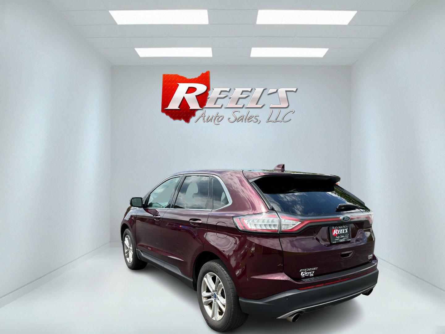 2017 Burgundy /Black Ford Edge SEL AWD (2FMPK4J99HB) with an 2.0L L4 DOHC 16V engine, 6A transmission, located at 11115 Chardon Rd. , Chardon, OH, 44024, (440) 214-9705, 41.580246, -81.241943 - This 2017 Ford Edge SEL AWD is a midsize SUV featuring a turbocharged 2.0L EcoBoost I4 engine and a 6-speed automatic transmission, achieving up to 27 MPG on the highway. It offers a premium leather interior with heated front seats, a power panoramic moonroof, an 8-inch touchscreen with navigation, - Photo#45