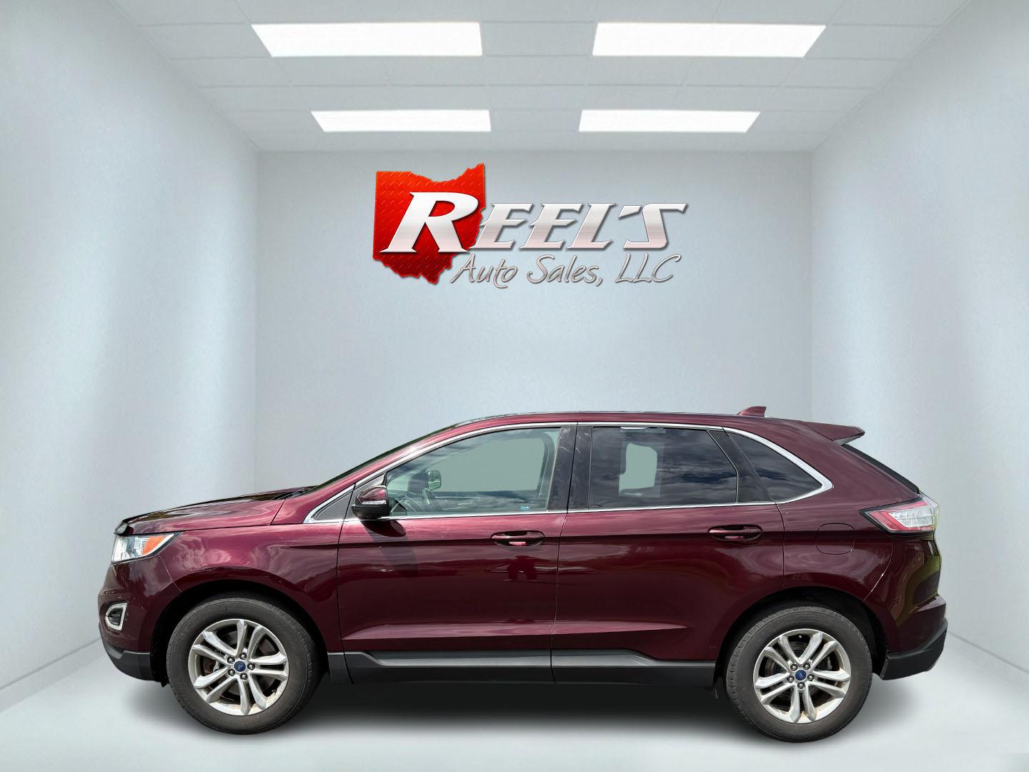 2017 Burgundy /Black Ford Edge SEL AWD (2FMPK4J99HB) with an 2.0L L4 DOHC 16V engine, 6A transmission, located at 11115 Chardon Rd. , Chardon, OH, 44024, (440) 214-9705, 41.580246, -81.241943 - This 2017 Ford Edge SEL AWD is a midsize SUV featuring a turbocharged 2.0L EcoBoost I4 engine and a 6-speed automatic transmission, achieving up to 27 MPG on the highway. It offers a premium leather interior with heated front seats, a power panoramic moonroof, an 8-inch touchscreen with navigation, - Photo#47