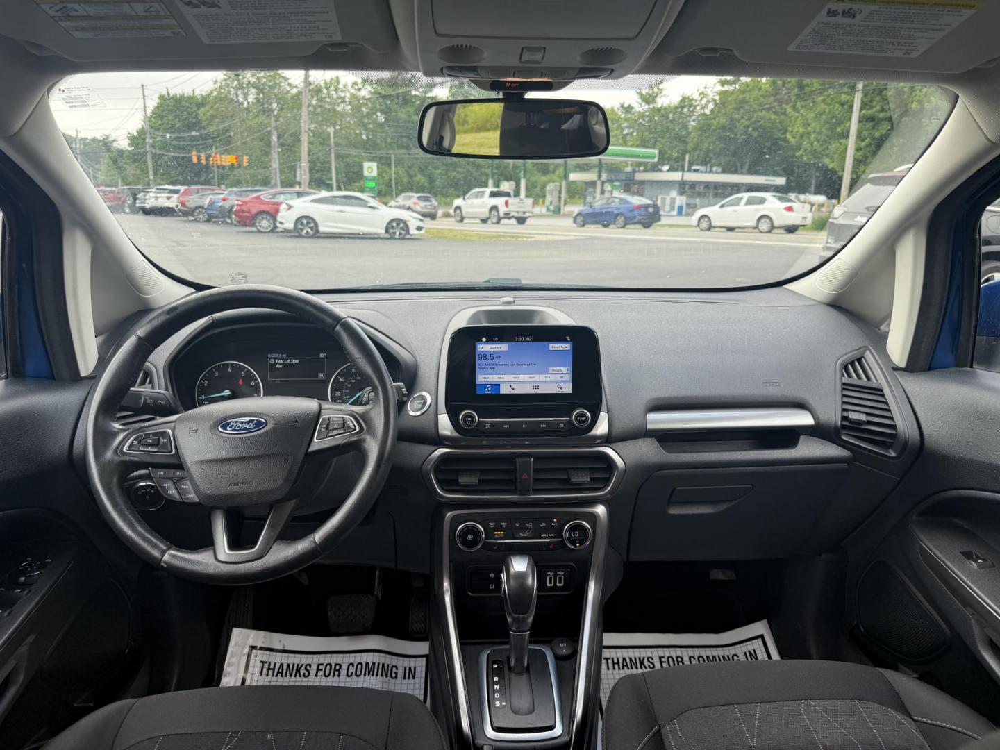 2018 Blue /Black Ford EcoSport SE (MAJ3P1TEXJC) with an 1.0L I3 Turbo engine, 6-Speed Automatic transmission, located at 11115 Chardon Rd. , Chardon, OH, 44024, (440) 214-9705, 41.580246, -81.241943 - This One Owner 2018 Ford EcoSport SE FWD is a compact SUV equipped with a 1.0-liter I3 turbocharged EcoBoost engine, paired with a 6-speed automatic transmission, offering an estimated 29 MPG on the highway. It features a range of convenient amenities including a power driver’s seat, single-zone a - Photo#25