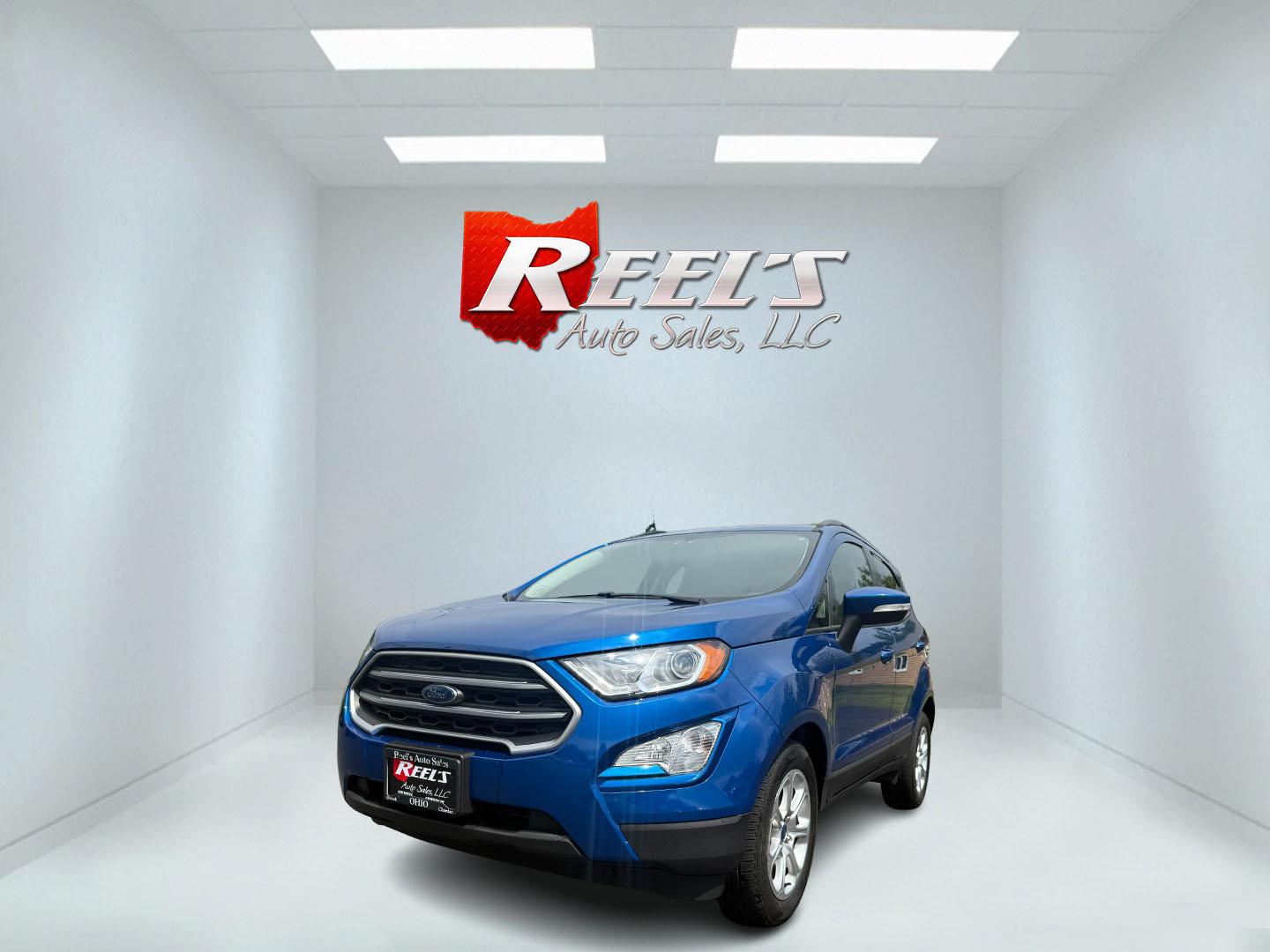 2018 Blue /Black Ford EcoSport SE (MAJ3P1TEXJC) with an 1.0L I3 Turbo engine, 6-Speed Automatic transmission, located at 11115 Chardon Rd. , Chardon, OH, 44024, (440) 214-9705, 41.580246, -81.241943 - This One Owner 2018 Ford EcoSport SE FWD is a compact SUV equipped with a 1.0-liter I3 turbocharged EcoBoost engine, paired with a 6-speed automatic transmission, offering an estimated 29 MPG on the highway. It features a range of convenient amenities including a power driver’s seat, single-zone a - Photo#33