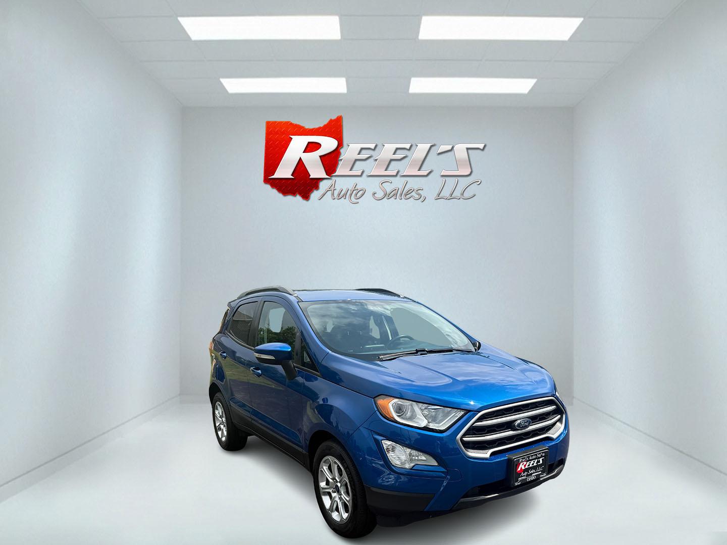 2018 Blue /Black Ford EcoSport SE (MAJ3P1TEXJC) with an 1.0L I3 Turbo engine, 6-Speed Automatic transmission, located at 11115 Chardon Rd. , Chardon, OH, 44024, (440) 214-9705, 41.580246, -81.241943 - This One Owner 2018 Ford EcoSport SE FWD is a compact SUV equipped with a 1.0-liter I3 turbocharged EcoBoost engine, paired with a 6-speed automatic transmission, offering an estimated 29 MPG on the highway. It features a range of convenient amenities including a power driver’s seat, single-zone a - Photo#35