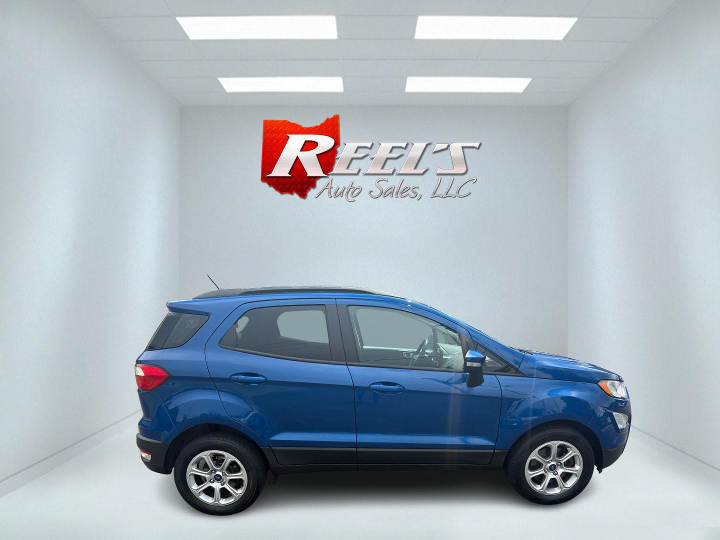 2018 Blue /Black Ford EcoSport SE (MAJ3P1TEXJC) with an 1.0L I3 Turbo engine, 6-Speed Automatic transmission, located at 11115 Chardon Rd. , Chardon, OH, 44024, (440) 214-9705, 41.580246, -81.241943 - This One Owner 2018 Ford EcoSport SE FWD is a compact SUV equipped with a 1.0-liter I3 turbocharged EcoBoost engine, paired with a 6-speed automatic transmission, offering an estimated 29 MPG on the highway. It features a range of convenient amenities including a power driver’s seat, single-zone a - Photo#44