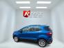 2018 Blue /Black Ford EcoSport SE (MAJ3P1TEXJC) with an 1.0L I3 Turbo engine, 6-Speed Automatic transmission, located at 11115 Chardon Rd. , Chardon, OH, 44024, (440) 214-9705, 41.580246, -81.241943 - This One Owner 2018 Ford EcoSport SE FWD is a compact SUV equipped with a 1.0-liter I3 turbocharged EcoBoost engine, paired with a 6-speed automatic transmission, offering an estimated 29 MPG on the highway. It features a range of convenient amenities including a power driver’s seat, single-zone a - Photo#48