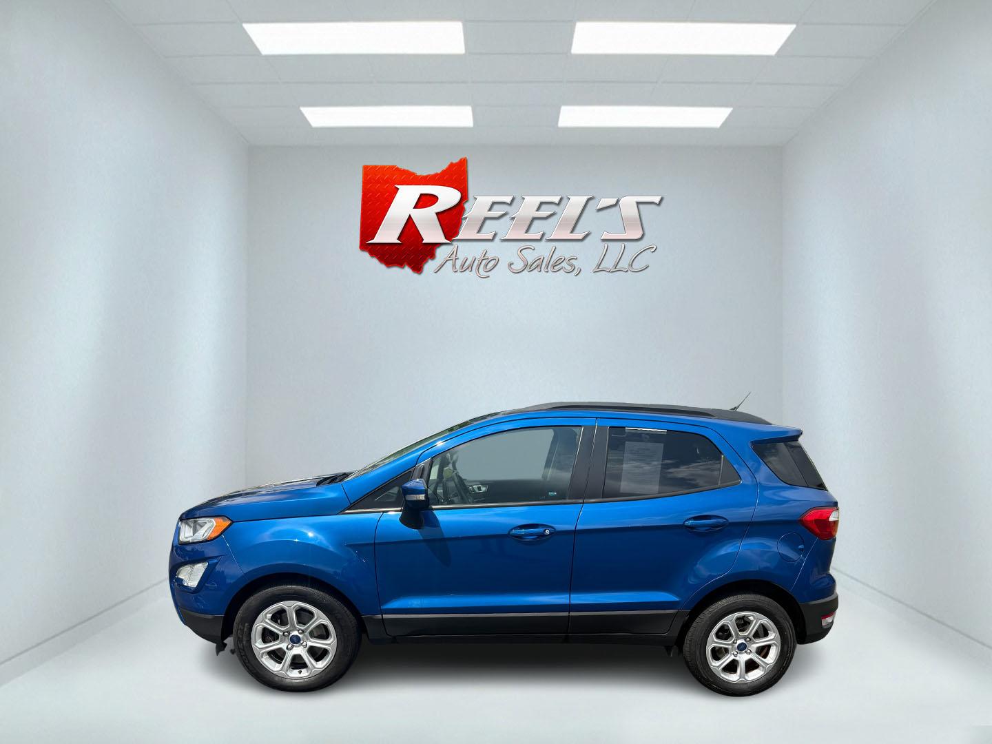 2018 Blue /Black Ford EcoSport SE (MAJ3P1TEXJC) with an 1.0L I3 Turbo engine, 6-Speed Automatic transmission, located at 11115 Chardon Rd. , Chardon, OH, 44024, (440) 214-9705, 41.580246, -81.241943 - This One Owner 2018 Ford EcoSport SE FWD is a compact SUV equipped with a 1.0-liter I3 turbocharged EcoBoost engine, paired with a 6-speed automatic transmission, offering an estimated 29 MPG on the highway. It features a range of convenient amenities including a power driver’s seat, single-zone a - Photo#49