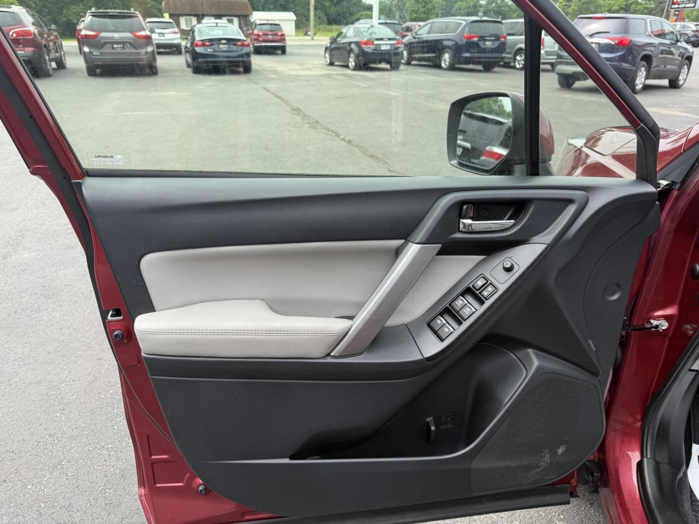 2018 Red /Gray Subaru Forester 2.5i Limited (JF2SJAJC5JH) with an 2.5L H4 DOHC 16V engine, Automatic transmission, located at 547 E. Main St., Orwell, OH, 44076, (440) 437-5893, 41.535435, -80.847855 - This 2018 Subaru Forester 2.5i Limited is a well-equipped compact SUV featuring a 2.5L H4 engine, leather interior, power driver's seat, heated front seats, and a 7.0" touchscreen infotainment system with a backup camera. It offers convenience and safety features like a power liftgate, blind spot mo - Photo#16