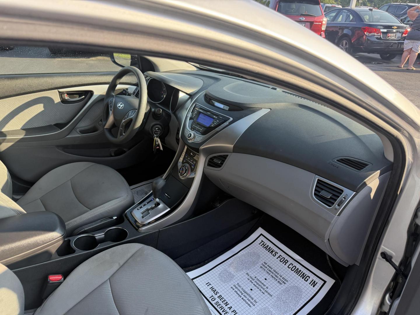 2013 Silver /Gray Hyundai Elantra GLS (5NPDH4AEXDH) with an 1.8L I4 DOHC 16V engine, 6-Speed Automatic transmission, located at 547 E. Main St., Orwell, OH, 44076, (440) 437-5893, 41.535435, -80.847855 - This One Owner Low Miles 2013 Hyundai Elantra GLS is a compact sedan powered by a 1.8L I4 GDI engine paired with a 6-speed automatic transmission, delivering an impressive 38 MPG on the highway. It features heated front seats and a USB audio input for added comfort and convenience, making it an econ - Photo#31