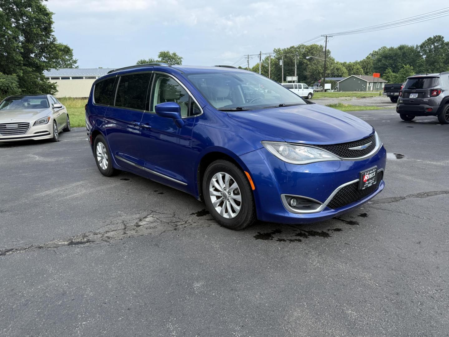 2018 Blue /Tan Chrysler Pacifica Touring-L Plus (2C4RC1EG9JR) with an 3.6L V6 DOHC 24V engine, 9A transmission, located at 547 E. Main St., Orwell, OH, 44076, (440) 437-5893, 41.535435, -80.847855 - Photo#2