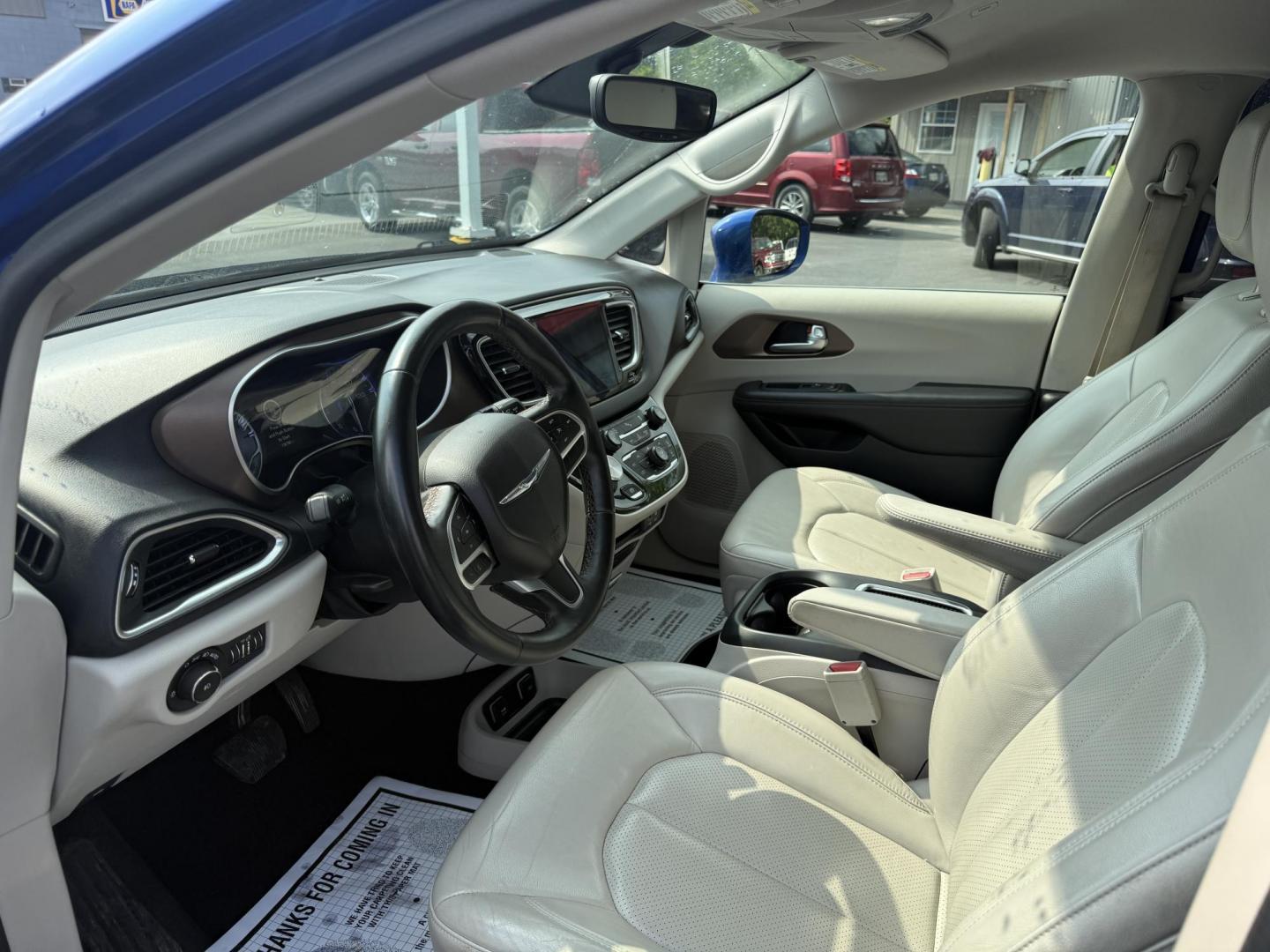 2018 Blue /Tan Chrysler Pacifica Touring-L Plus (2C4RC1EG9JR) with an 3.6L V6 DOHC 24V engine, 9A transmission, located at 547 E. Main St., Orwell, OH, 44076, (440) 437-5893, 41.535435, -80.847855 - Photo#15
