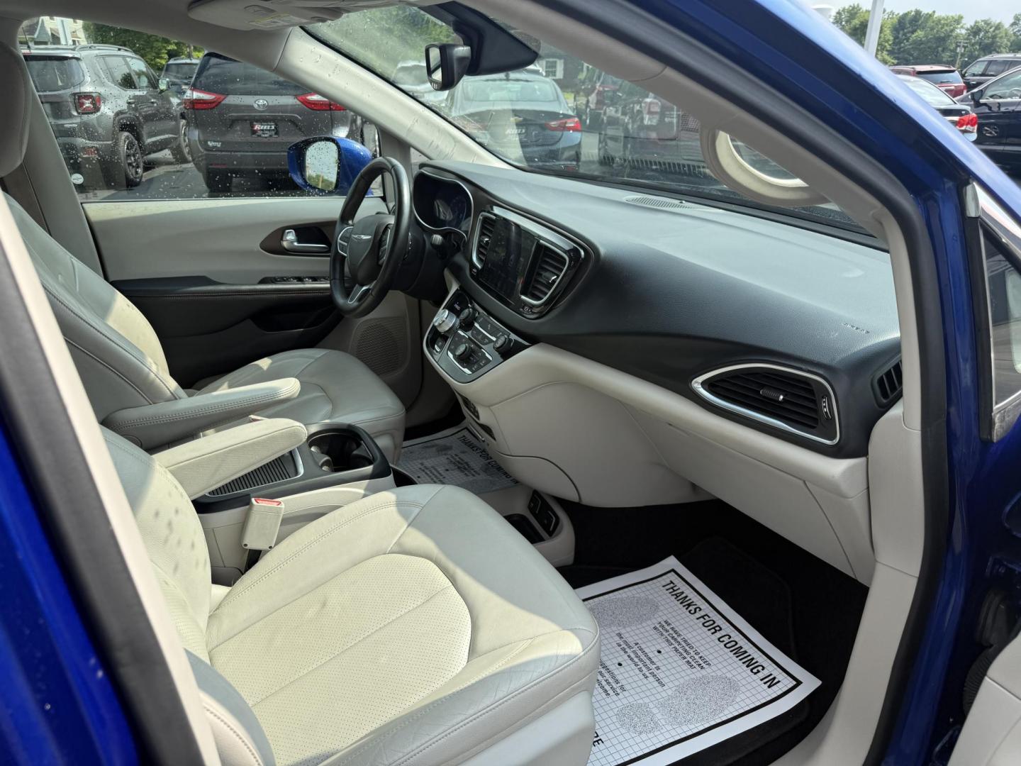 2018 Blue /Tan Chrysler Pacifica Touring-L Plus (2C4RC1EG9JR) with an 3.6L V6 DOHC 24V engine, 9A transmission, located at 547 E. Main St., Orwell, OH, 44076, (440) 437-5893, 41.535435, -80.847855 - Photo#49