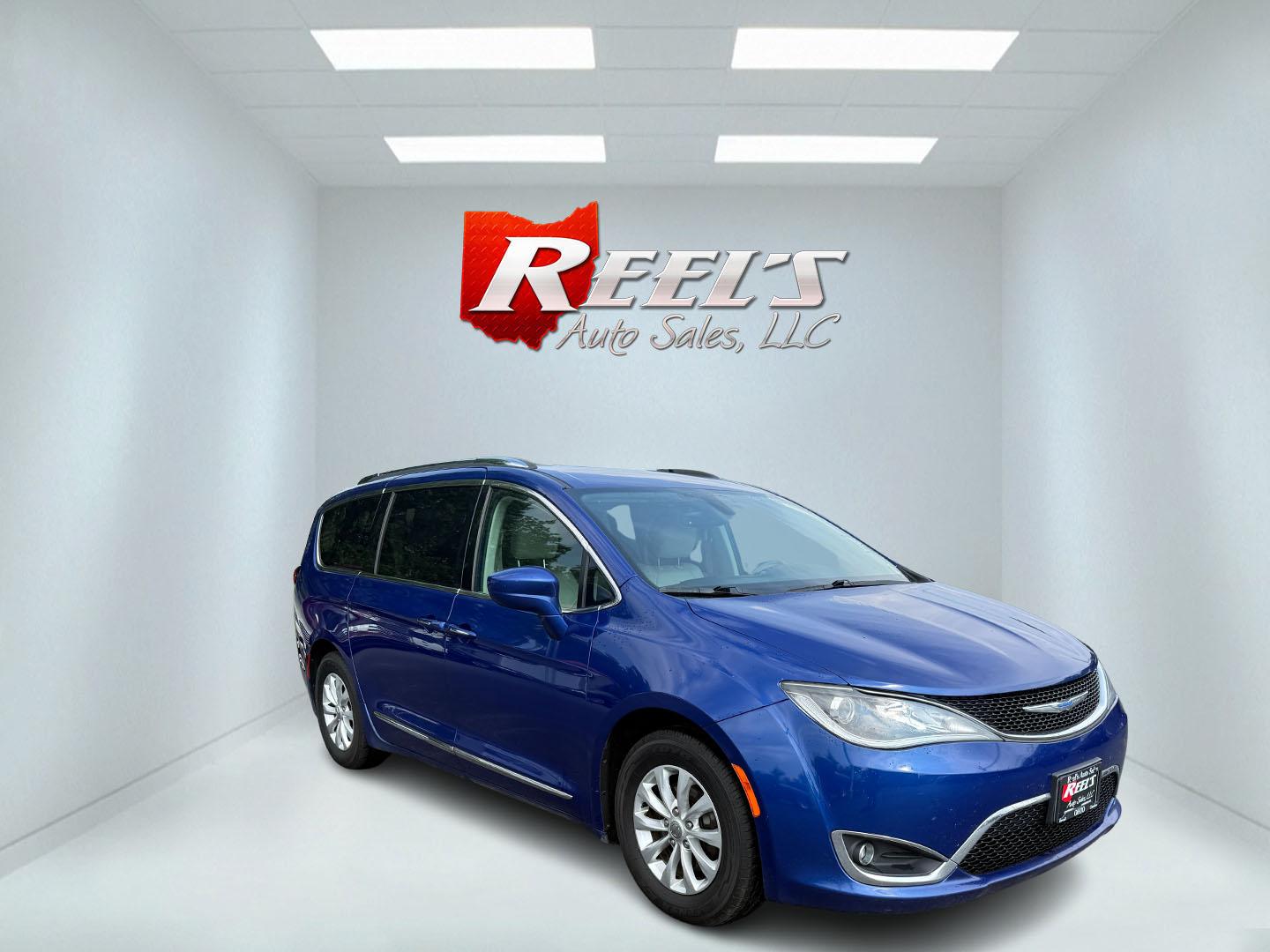 2018 Blue /Tan Chrysler Pacifica Touring-L Plus (2C4RC1EG9JR) with an 3.6L V6 DOHC 24V engine, 9A transmission, located at 547 E. Main St., Orwell, OH, 44076, (440) 437-5893, 41.535435, -80.847855 - Photo#2