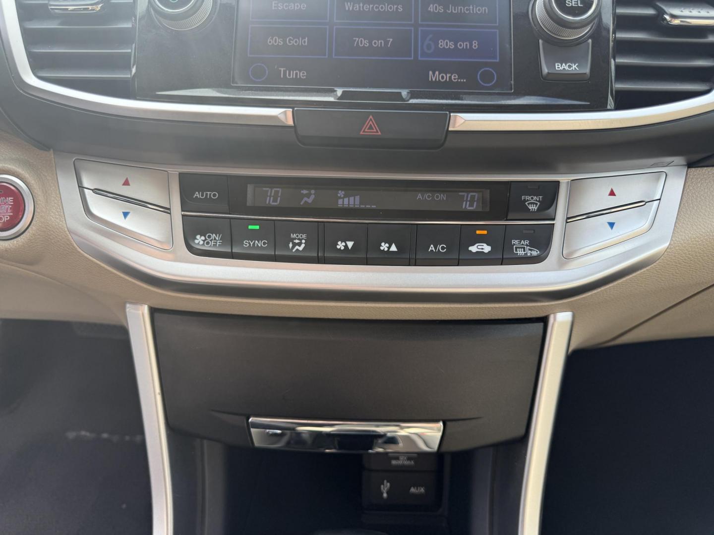 2014 White /Tan Honda Accord EX-L V6 Sedan AT (1HGCR3F8XEA) with an 3.5L V6 SOHC 24V engine, 6-Speed Automatic transmission, located at 547 E. Main St., Orwell, OH, 44076, (440) 437-5893, 41.535435, -80.847855 - This 2014 Honda Accord EX-L is a well-appointed midsize sedan powered by a 3.5-liter V6 engine paired with a 6-speed automatic transmission, achieving a quick 0-60 mph time of 5.6 seconds. It features a luxurious leather interior, dual-zone automatic climate control, and a premium 360-watt audio s - Photo#29