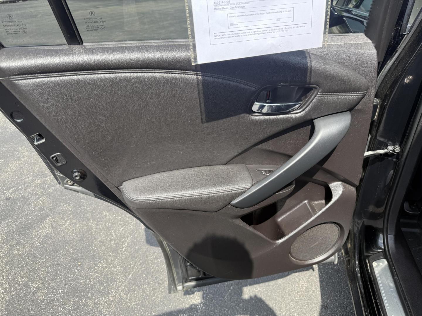 2016 Black /Black Acura RDX 6-Spd AT AWD w/Advance Package (5J8TB4H70GL) with an 3.5L V6 SOHC 24V engine, 6-Speed Automatic transmission, located at 547 E. Main St., Orwell, OH, 44076, (440) 437-5893, 41.535435, -80.847855 - This One Owner 2016 Acura RDX with the Advance Package AWD combines luxury, performance, and advanced technology, powered by a 3.5-liter V6 engine paired with a 6-speed automatic transmission, achieving 0-60 mph in approximately 6.2 seconds. It features a premium leather interior, dual-zone automati - Photo#34