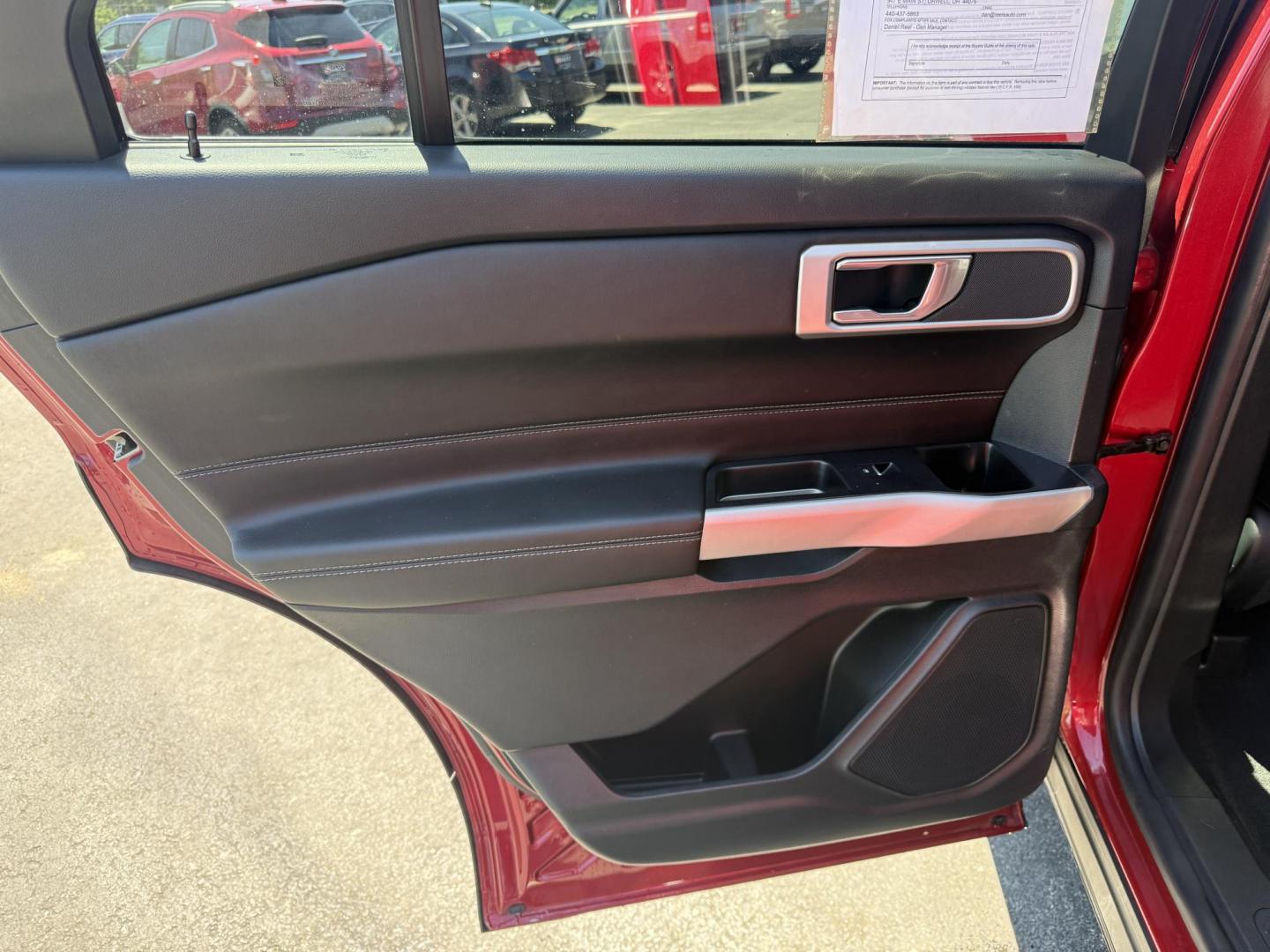 2022 Red /Black Ford Explorer XLT AWD (1FMSK8DHXNG) with an 2.3L I4 DOHC 16V engine, 10A transmission, located at 547 E. Main St., Orwell, OH, 44076, (440) 437-5893, 41.535435, -80.847855 - Photo#33