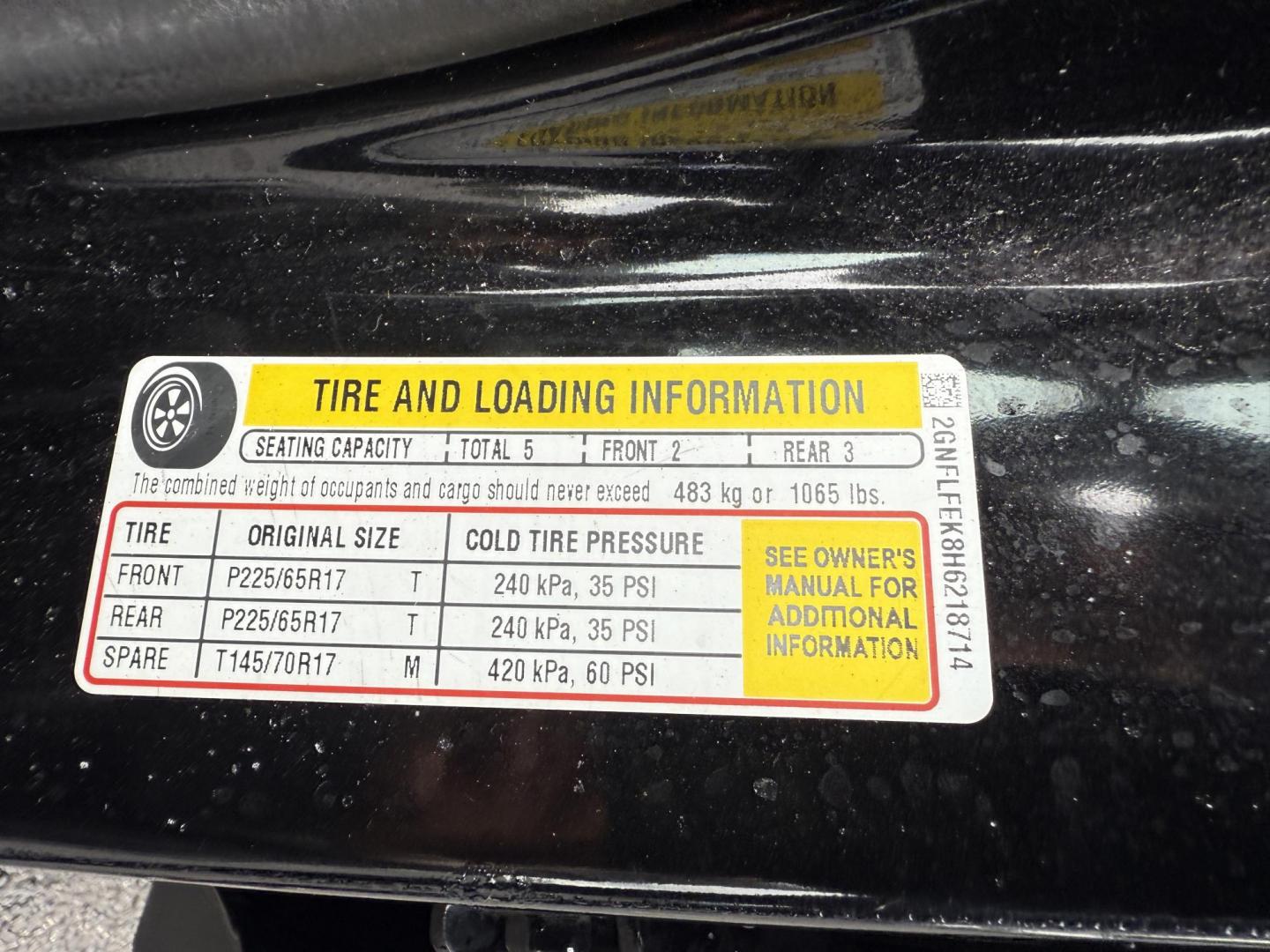 2017 Black /Black Chevrolet Equinox LT AWD (2GNFLFEK8H6) with an 2.4L L4 DOHC 16V FFV engine, 6A transmission, located at 11115 Chardon Rd. , Chardon, OH, 44024, (440) 214-9705, 41.580246, -81.241943 - This 2017 Chevrolet Equinox LT AWD with the 2.4L I4 EcoTec engine offers a reliable and fuel-efficient crossover suited for daily commuting and family use, delivering up to 28 MPG highway. It features a 6-speed automatic transmission, flex-fuel capability, and practical amenities like daytime runnin - Photo#19