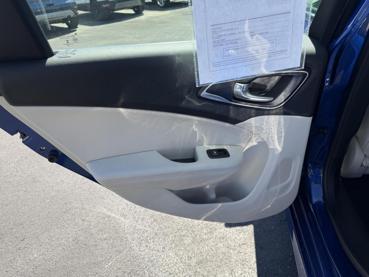 2015 Blue /White Chrysler 200 C (1C3CCCCG2FN) with an 3.6L V6 DOHC 24V engine, 9-Speed Automatic transmission, located at 547 E. Main St., Orwell, OH, 44076, (440) 437-5893, 41.535435, -80.847855 - This 2015 Chrysler 200 C with the 3.6 Pentastar V6 engine offers a compelling blend of performance, comfort, and advanced features, including a 9-speed automatic transmission, leather interior, power front seats, and an 8.4" touchscreen with navigation. It boasts impressive safety and convenience te - Photo#35