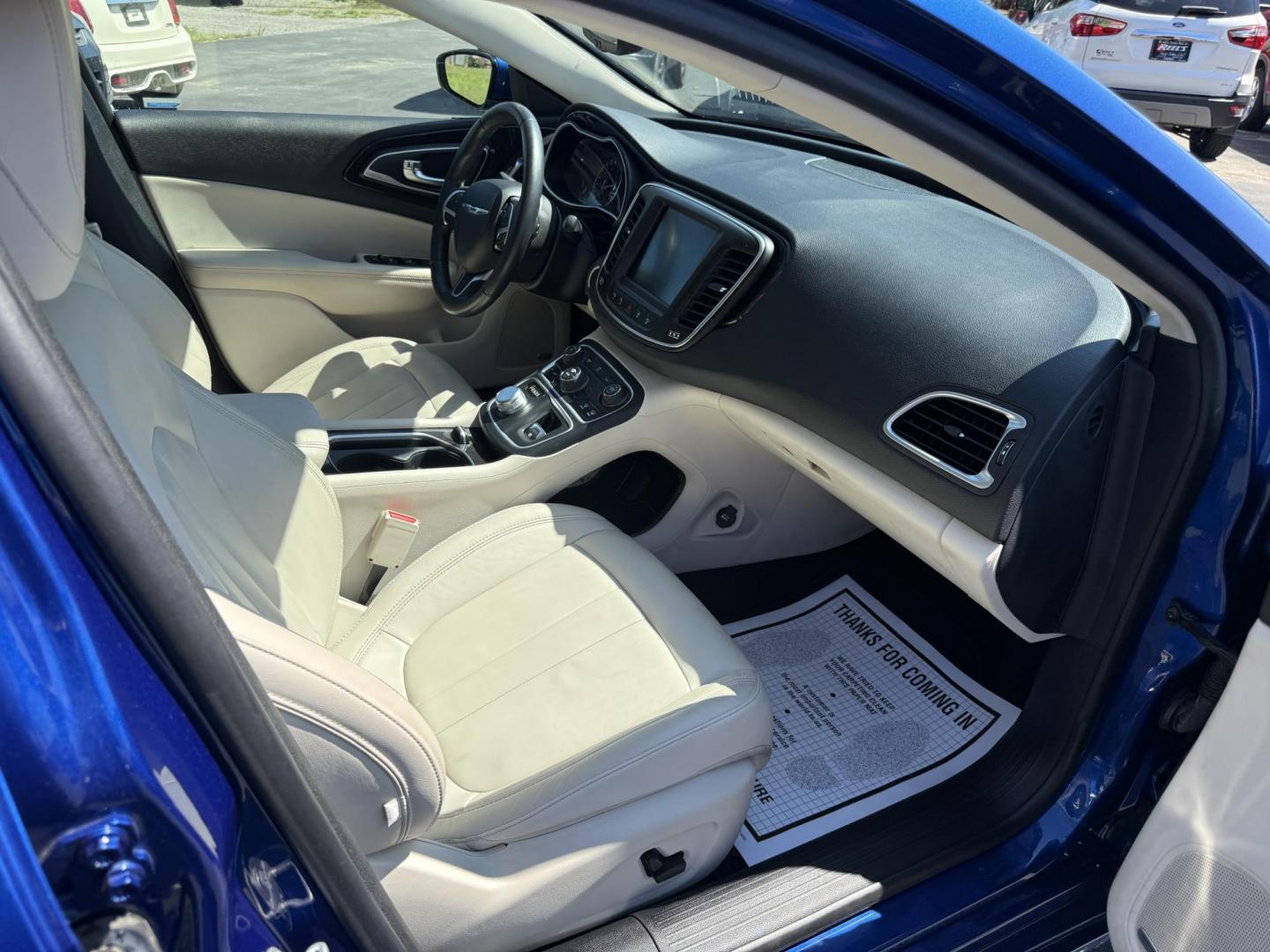 2015 Blue /White Chrysler 200 C (1C3CCCCG2FN) with an 3.6L V6 DOHC 24V engine, 9-Speed Automatic transmission, located at 547 E. Main St., Orwell, OH, 44076, (440) 437-5893, 41.535435, -80.847855 - This 2015 Chrysler 200 C with the 3.6 Pentastar V6 engine offers a compelling blend of performance, comfort, and advanced features, including a 9-speed automatic transmission, leather interior, power front seats, and an 8.4" touchscreen with navigation. It boasts impressive safety and convenience te - Photo#42