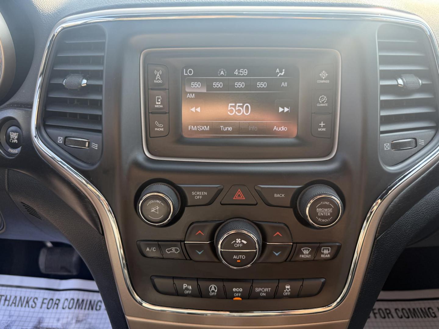 2016 Red /Black Jeep Grand Cherokee Laredo E 4WD (1C4RJFAG4GC) with an 3.6L V6 DOHC 24V engine, 8A transmission, located at 547 E. Main St., Orwell, OH, 44076, (440) 437-5893, 41.535435, -80.847855 - This One Owner 2016 Jeep Grand Cherokee Laredo E 4WD comes equipped with a 3.6L Pentastar V6 engine and an 8-speed automatic transmission, providing a solid balance of power and efficiency. It features a power driver's seat, dual-zone automatic climate control, a 5.0" touchscreen, a 7.0" gauge clust - Photo#22
