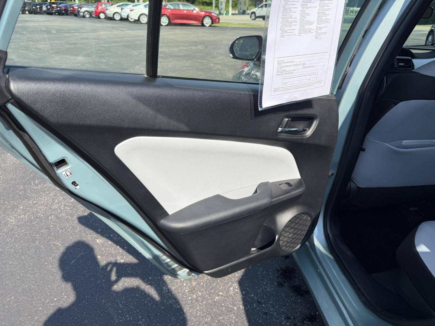 2019 Green /White Toyota Prius LE (JTDKARFU6K3) with an 1.8L I4 DOHC 16V HYBRID engine, Automatic transmission, located at 11115 Chardon Rd. , Chardon, OH, 44024, (440) 214-9705, 41.580246, -81.241943 - This One Owner 2019 Toyota Prius LE offers an impressive 50 MPG combined fuel efficiency and comes well-equipped with features such as full exterior LED lighting, adaptive cruise control, lane keep assist, front and rear parking sensors, forward collision warning, and blind spot monitoring for enhan - Photo#28