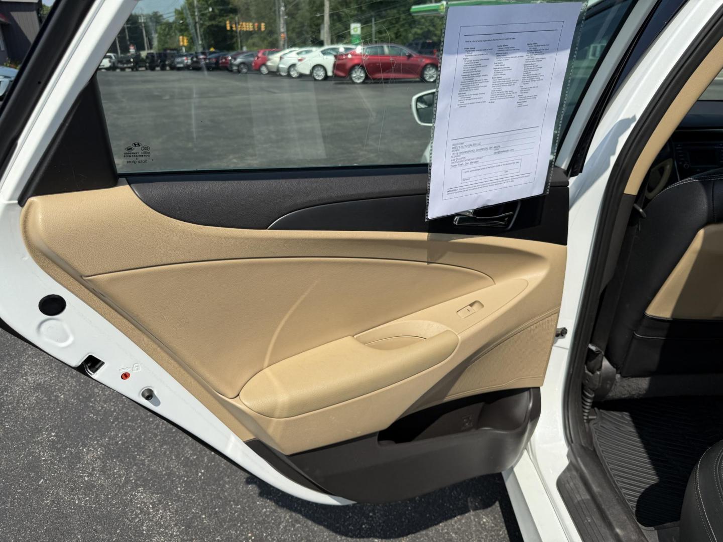 2014 White /Brown Hyundai Sonata GLS (5NPEB4AC8EH) with an 2.4L I4 DOHC 16V engine, 6-Speed Automatic transmission, located at 547 E. Main St., Orwell, OH, 44076, (440) 437-5893, 41.535435, -80.847855 - This One Owner 2014 Hyundai Sonata GLS with a leather interior combines comfort and style with its premium seating, complementing the vehicle's features like the 2.4L I4 GDI engine, 6-speed automatic transmission, active ECO mode, power driver’s seat, heated front seats, a 4.3-inch touchscreen, an - Photo#29