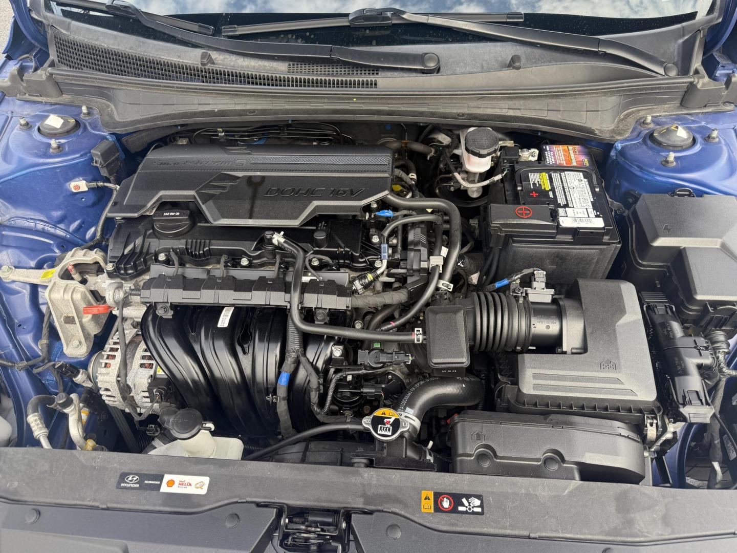2023 Blue /Black Hyundai Elantra SEL (KMHLS4AGXPU) with an 2.0L I4 DOHC 16V engine, Automatic transmission, located at 11115 Chardon Rd. , Chardon, OH, 44024, (440) 214-9705, 41.580246, -81.241943 - This One Owner 2023 Hyundai Elantra SEL with a 2.0L I4 GDI engine delivers impressive fuel efficiency, achieving around 40 MPG highway, and boasts modern features such as LED daytime running lights, a large 10.25-inch touchscreen with Apple CarPlay and Android Auto, heated front seats, a 10.25-inch - Photo#13