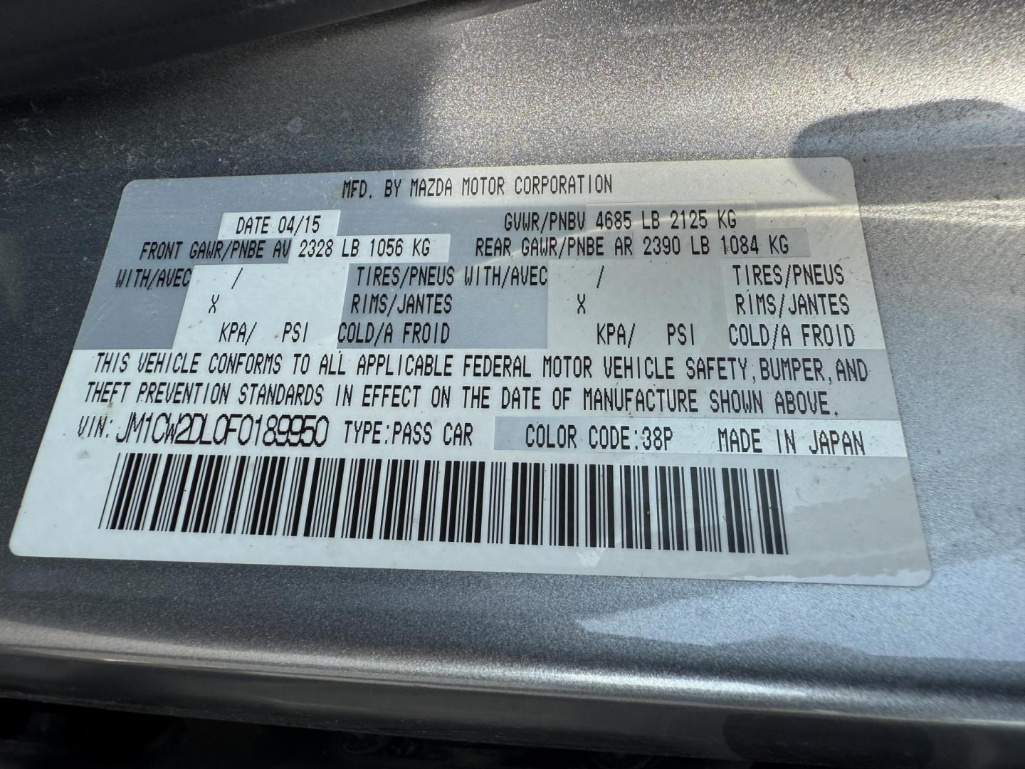 2015 Silver /Black Mazda MAZDA5 Grand Touring (JM1CW2DL0F0) with an 2.5L I4 DOHC 16V engine, 5-Speed Automatic transmission, located at 11115 Chardon Rd. , Chardon, OH, 44024, (440) 214-9705, 41.580246, -81.241943 - This 2015 Mazda Mazda 5 with a 2.5L I4 engine and 5-speed automatic transmission offers a versatile and comfortable minivan, achieving approximately 29 MPG highway. It features a leather interior, second-row captain’s seats, heated front seats, automatic climate control, a power moonroof, dusk-sen - Photo#19