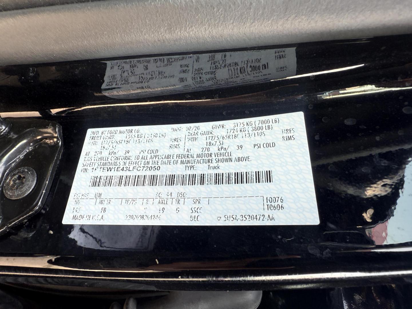 2020 Black /Black Ford F-150 XLT SuperCrew 5.5-ft. Bed 4WD (1FTEW1E43LF) with an 3.5L V6 TWIN TURBO engine, 10 Speed Auto transmission, located at 547 E. Main St., Orwell, OH, 44076, (440) 437-5893, 41.535435, -80.847855 - This 2020 Ford F-150 XLT Crew Cab 4WD with the 3.5L twin-turbo EcoBoost V6 engine and 10-speed automatic transmission offers impressive capability and technology, including a 10,500-pound towing capacity, 375 horsepower, and 470 lb-ft of torque, with selectable driving modes and a locking rear diffe - Photo#23