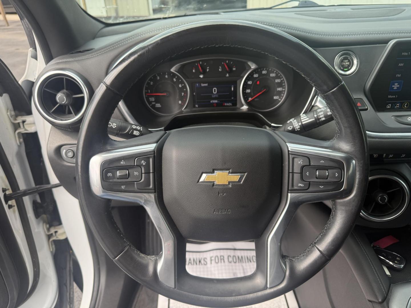 2021 White /Black Chevrolet Blazer 2LT AWD (3GNKBHRS1MS) with an 3.6L V6 DOHC 24V engine, 9A transmission, located at 547 E. Main St., Orwell, OH, 44076, (440) 437-5893, 41.535435, -80.847855 - This 2021 Chevrolet Blazer 2LT AWD is a sporty midsize SUV powered by a 3.6L V6 engine and 9-speed automatic transmission, delivering a robust 0-60 mph time of 6.1 seconds and a 4,500-pound towing capacity. It features a power driver’s seat, heated front seats, dual-zone automatic climate control, - Photo#25