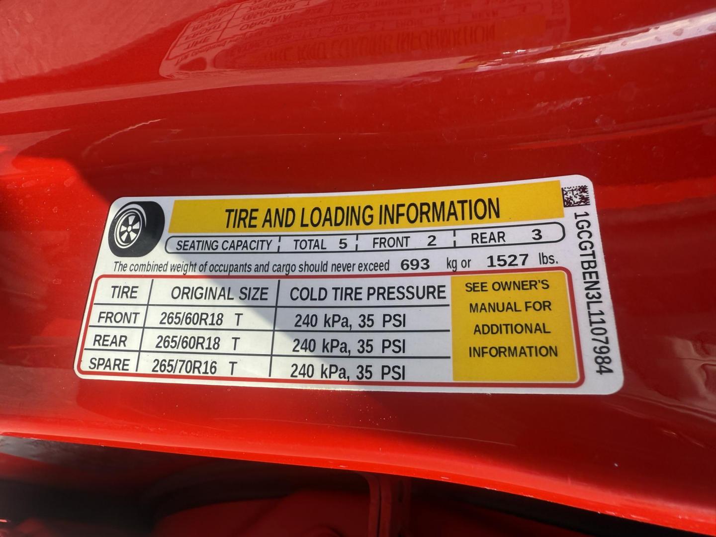 2020 Red /Gray Chevrolet Colorado Work Truck Crew Cab 4WD Short Box (1GCGTBEN3L1) with an 3.6L V6 DOHC 24V GAS engine, 8-Speed Automatic transmission, located at 11115 Chardon Rd. , Chardon, OH, 44024, (440) 214-9705, 41.580246, -81.241943 - This One Owner 2020 Chevrolet Colorado Work Truck Crew Cab 4WD with the 3.6L V6 engine and 8-speed automatic transmission offers strong performance and capability, especially with its 3.42 rear axle gearing for balanced power and efficiency. This model features a 7.0" touchscreen infotainment system - Photo#23