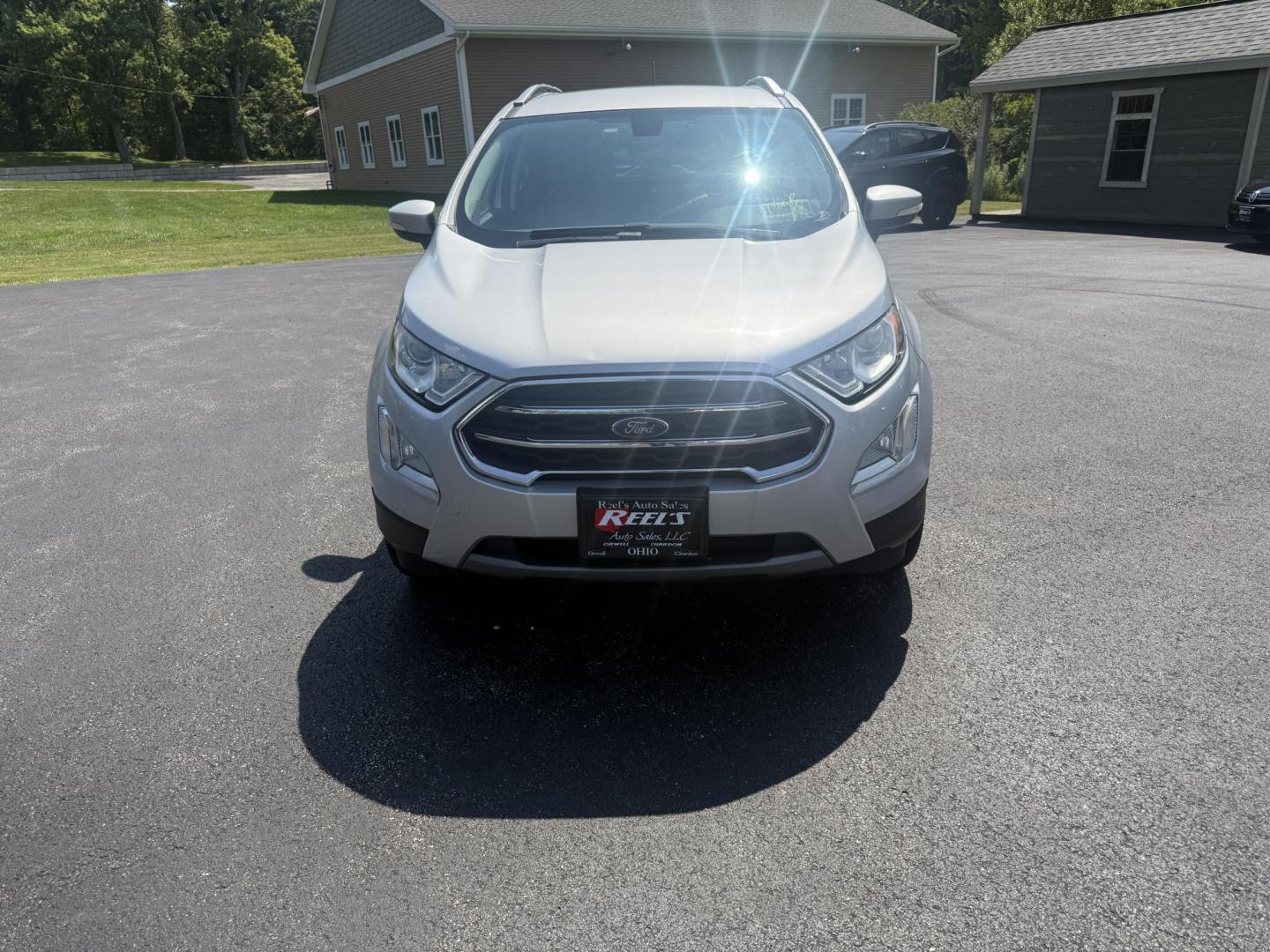 2018 Silver /Gray Ford EcoSport Titanium AWD (MAJ6P1WL0JC) with an 2.0L I4 DOHC 16V engine, 6-Speed Automatic transmission, located at 11115 Chardon Rd. , Chardon, OH, 44024, (440) 214-9705, 41.580246, -81.241943 - This 2018 Ford EcoSport Titanium 4WD features a 2.0L I4 engine paired with a 6-speed automatic transmission, delivering up to 29 MPG on the highway. It boasts a leather interior with heated front seats, a single-zone automatic climate control system, and a premium B&O sound system. Technological ame - Photo#1