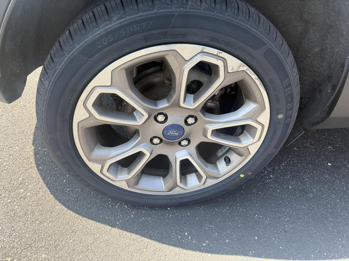 2018 Silver /Gray Ford EcoSport Titanium AWD (MAJ6P1WL0JC) with an 2.0L I4 DOHC 16V engine, 6-Speed Automatic transmission, located at 11115 Chardon Rd. , Chardon, OH, 44024, (440) 214-9705, 41.580246, -81.241943 - This 2018 Ford EcoSport Titanium 4WD features a 2.0L I4 engine paired with a 6-speed automatic transmission, delivering up to 29 MPG on the highway. It boasts a leather interior with heated front seats, a single-zone automatic climate control system, and a premium B&O sound system. Technological ame - Photo#6