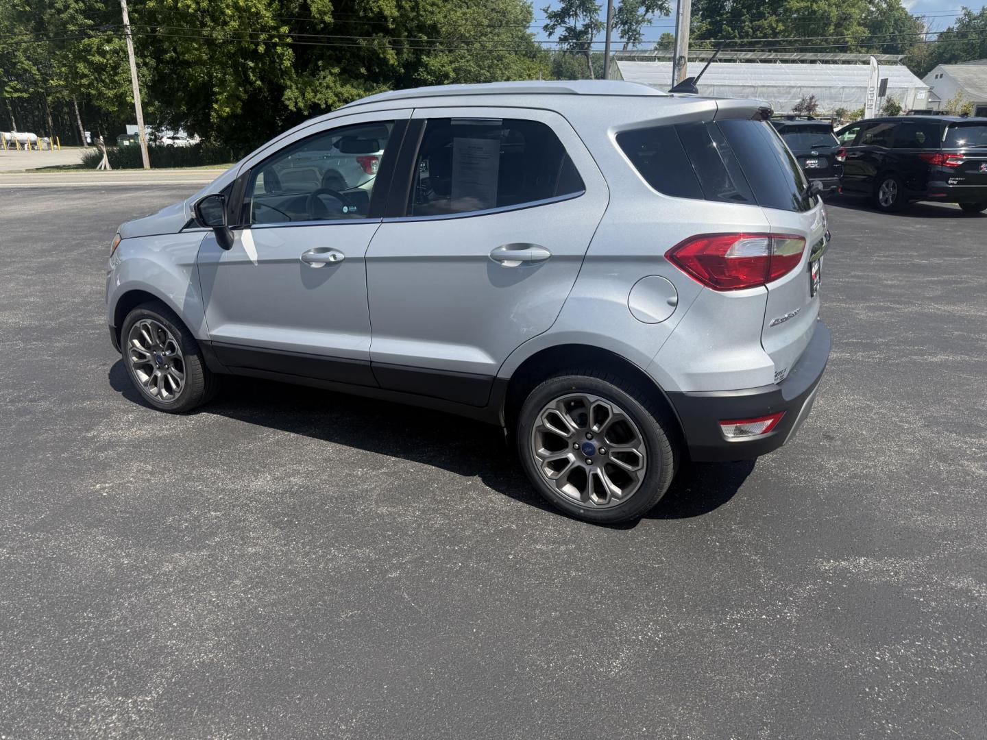 2018 Silver /Gray Ford EcoSport Titanium AWD (MAJ6P1WL0JC) with an 2.0L I4 DOHC 16V engine, 6-Speed Automatic transmission, located at 11115 Chardon Rd. , Chardon, OH, 44024, (440) 214-9705, 41.580246, -81.241943 - This 2018 Ford EcoSport Titanium 4WD features a 2.0L I4 engine paired with a 6-speed automatic transmission, delivering up to 29 MPG on the highway. It boasts a leather interior with heated front seats, a single-zone automatic climate control system, and a premium B&O sound system. Technological ame - Photo#10