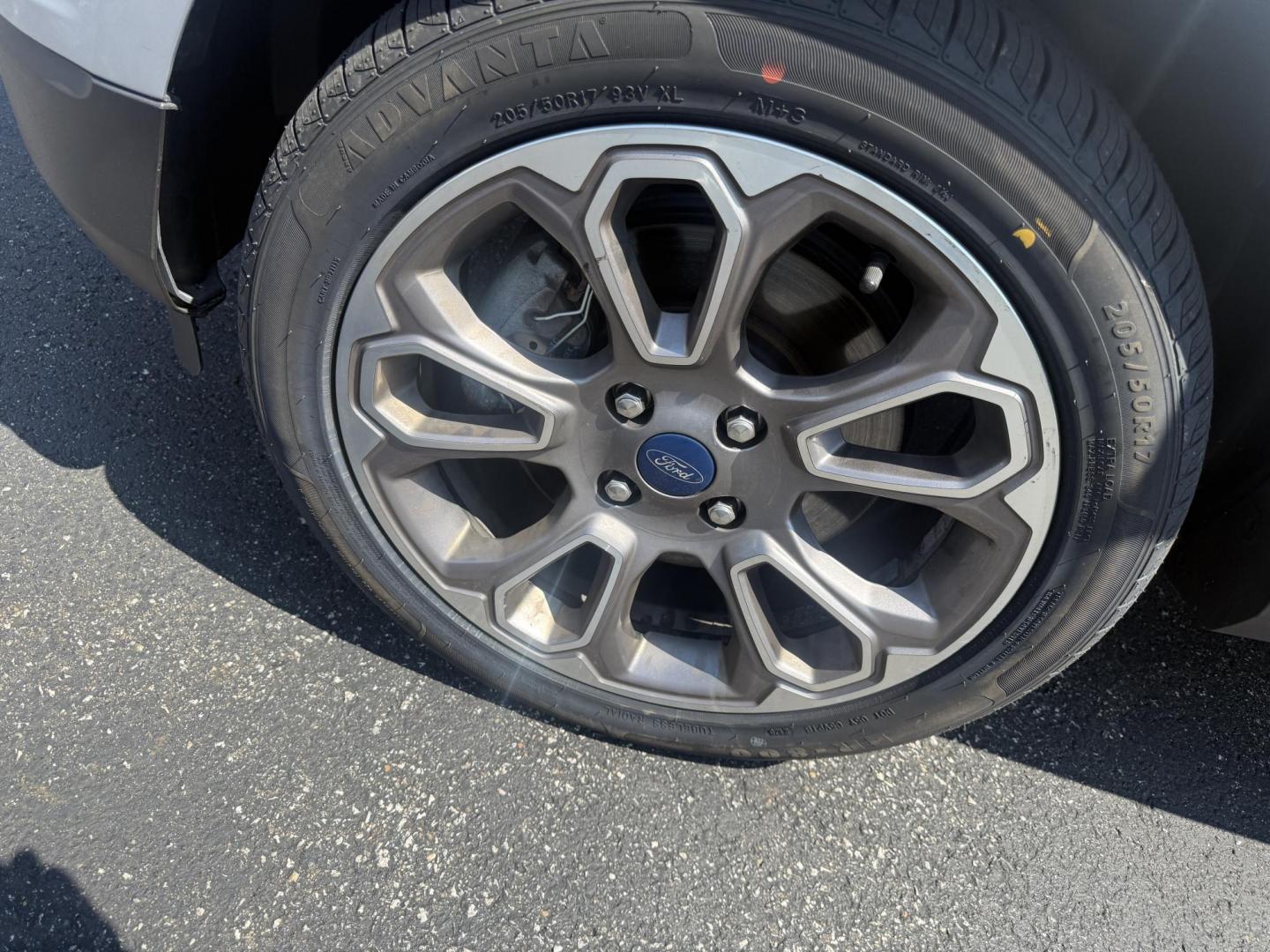 2018 Silver /Gray Ford EcoSport Titanium AWD (MAJ6P1WL0JC) with an 2.0L I4 DOHC 16V engine, 6-Speed Automatic transmission, located at 11115 Chardon Rd. , Chardon, OH, 44024, (440) 214-9705, 41.580246, -81.241943 - This 2018 Ford EcoSport Titanium 4WD features a 2.0L I4 engine paired with a 6-speed automatic transmission, delivering up to 29 MPG on the highway. It boasts a leather interior with heated front seats, a single-zone automatic climate control system, and a premium B&O sound system. Technological ame - Photo#13