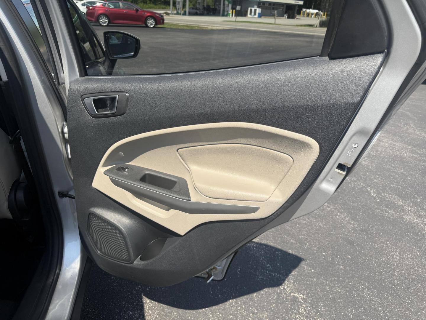 2018 Silver /Gray Ford EcoSport Titanium AWD (MAJ6P1WL0JC) with an 2.0L I4 DOHC 16V engine, 6-Speed Automatic transmission, located at 11115 Chardon Rd. , Chardon, OH, 44024, (440) 214-9705, 41.580246, -81.241943 - This 2018 Ford EcoSport Titanium 4WD features a 2.0L I4 engine paired with a 6-speed automatic transmission, delivering up to 29 MPG on the highway. It boasts a leather interior with heated front seats, a single-zone automatic climate control system, and a premium B&O sound system. Technological ame - Photo#43