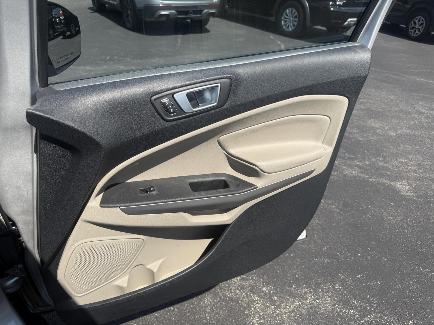 2018 Silver /Gray Ford EcoSport Titanium AWD (MAJ6P1WL0JC) with an 2.0L I4 DOHC 16V engine, 6-Speed Automatic transmission, located at 11115 Chardon Rd. , Chardon, OH, 44024, (440) 214-9705, 41.580246, -81.241943 - This 2018 Ford EcoSport Titanium 4WD features a 2.0L I4 engine paired with a 6-speed automatic transmission, delivering up to 29 MPG on the highway. It boasts a leather interior with heated front seats, a single-zone automatic climate control system, and a premium B&O sound system. Technological ame - Photo#47
