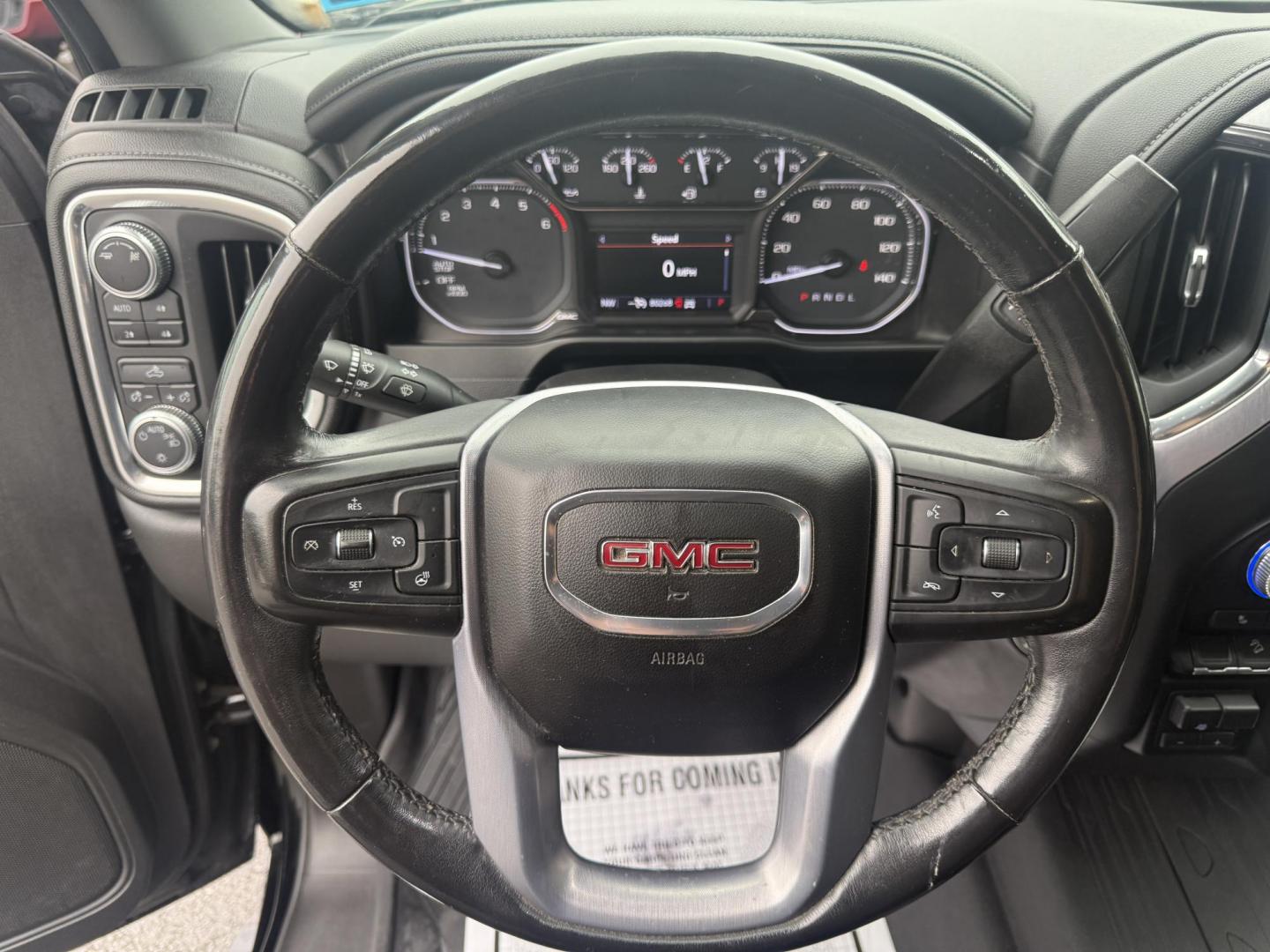 2019 Black /Black GMC Sierra 1500 SLE Double Cab 4WD (1GTR9BED1KZ) with an 5.3L V8 OHV 16V engine, 6A transmission, located at 547 E. Main St., Orwell, OH, 44076, (440) 437-5893, 41.535435, -80.847855 - This One Owner 2019 GMC Sierra 1500 SLE Double Cab, equipped with a powerful 5.3L EcoTec3 V8 engine and an 8-speed automatic transmission, features the X31 Offroad Package, G80 locking rear differential, and 3.23 gearing, giving it a robust 9,400-pound towing capacity. Comfort and technology highlig - Photo#28