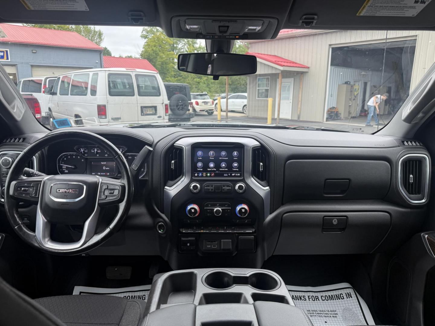 2019 Black /Black GMC Sierra 1500 SLE Double Cab 4WD (1GTR9BED1KZ) with an 5.3L V8 OHV 16V engine, 6A transmission, located at 547 E. Main St., Orwell, OH, 44076, (440) 437-5893, 41.535435, -80.847855 - This One Owner 2019 GMC Sierra 1500 SLE Double Cab, equipped with a powerful 5.3L EcoTec3 V8 engine and an 8-speed automatic transmission, features the X31 Offroad Package, G80 locking rear differential, and 3.23 gearing, giving it a robust 9,400-pound towing capacity. Comfort and technology highlig - Photo#40