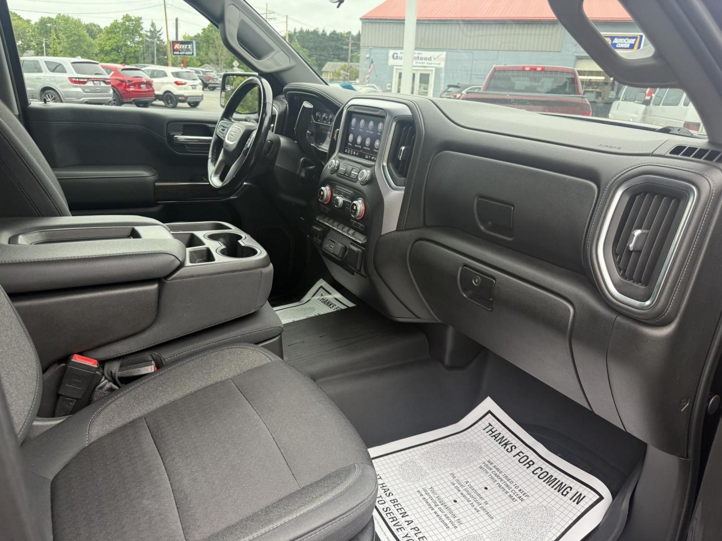 2019 Black /Black GMC Sierra 1500 SLE Double Cab 4WD (1GTR9BED1KZ) with an 5.3L V8 OHV 16V engine, 6A transmission, located at 547 E. Main St., Orwell, OH, 44076, (440) 437-5893, 41.535435, -80.847855 - This One Owner 2019 GMC Sierra 1500 SLE Double Cab, equipped with a powerful 5.3L EcoTec3 V8 engine and an 8-speed automatic transmission, features the X31 Offroad Package, G80 locking rear differential, and 3.23 gearing, giving it a robust 9,400-pound towing capacity. Comfort and technology highlig - Photo#42