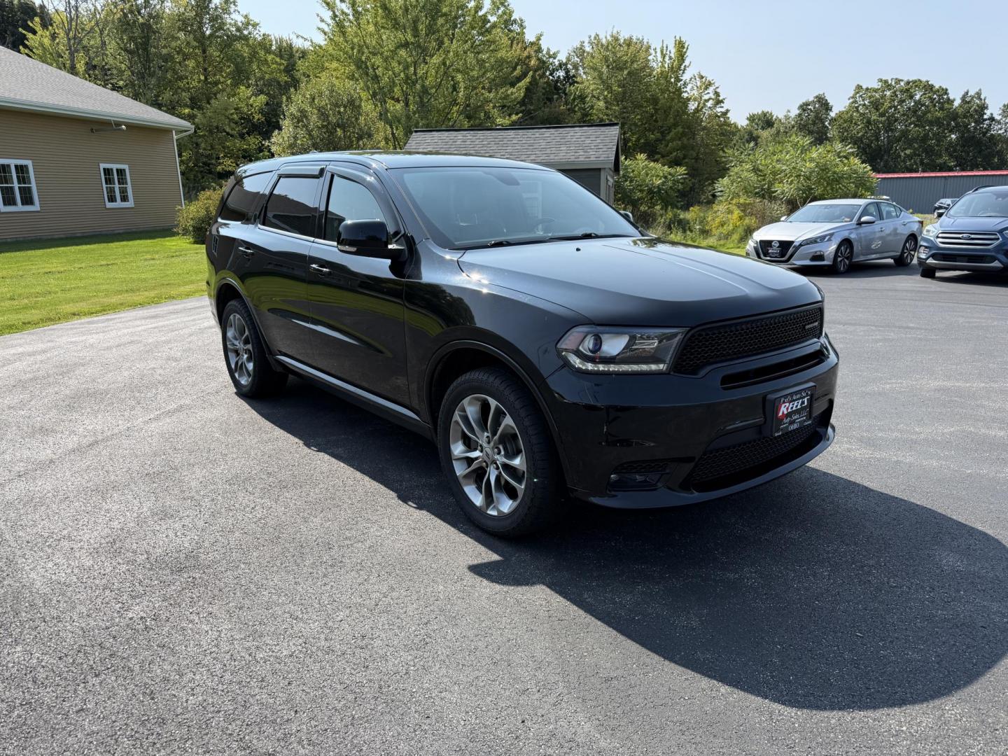 2019 Black /Black Dodge Durango GT Plus AWD (1C4RDJDGXKC) with an 3.6L V6 DOHC 24V engine, 8A transmission, located at 547 E. Main St., Orwell, OH, 44076, (440) 437-5893, 41.535435, -80.847855 - The 2019 Dodge Durango GT Plus AWD is a versatile SUV powered by a 3.6L Pentastar V6 engine paired with an 8-speed automatic transmission, offering 25 MPG on the highway and a 3,500-pound towing capacity. It features a leather interior with power front seats, heated front and second-row seats, tri-z - Photo#2