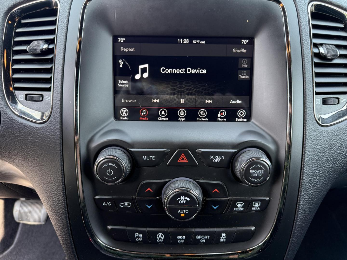 2019 Black /Black Dodge Durango GT Plus AWD (1C4RDJDGXKC) with an 3.6L V6 DOHC 24V engine, 8A transmission, located at 547 E. Main St., Orwell, OH, 44076, (440) 437-5893, 41.535435, -80.847855 - The 2019 Dodge Durango GT Plus AWD is a versatile SUV powered by a 3.6L Pentastar V6 engine paired with an 8-speed automatic transmission, offering 25 MPG on the highway and a 3,500-pound towing capacity. It features a leather interior with power front seats, heated front and second-row seats, tri-z - Photo#25