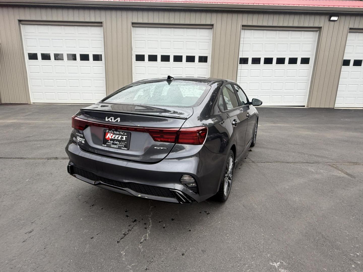 2023 Gray /Black Kia Forte GT Line Auto (3KPF54AD6PE) with an 2.0L I4 DOHC 16V engine, Automatic transmission, located at 11115 Chardon Rd. , Chardon, OH, 44024, (440) 214-9705, 41.580246, -81.241943 - This 2023 Forte GT-Line with the 2.0 MPI engine offers an impressive 39 MPG highway and features full LED exterior lighting, a 4.2" gauge cluster screen, and a 10.25" touchscreen infotainment system with Apple CarPlay, Android Auto, and built-in navigation. Comfort and convenience are enhanced with - Photo#7