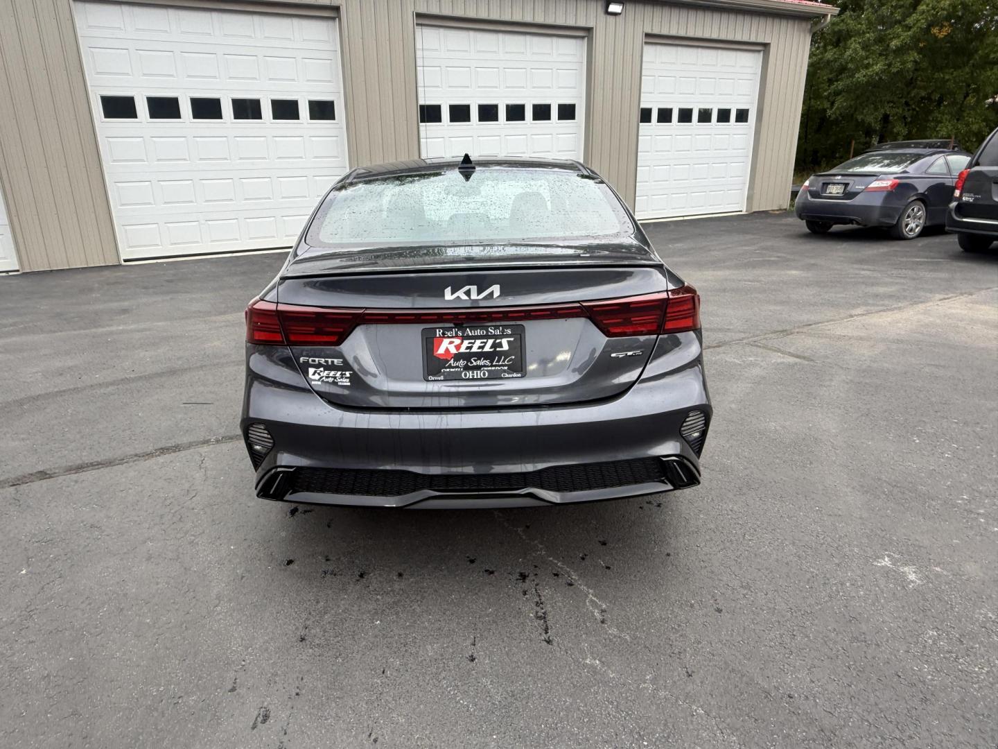 2023 Gray /Black Kia Forte GT Line Auto (3KPF54AD6PE) with an 2.0L I4 DOHC 16V engine, Automatic transmission, located at 11115 Chardon Rd. , Chardon, OH, 44024, (440) 214-9705, 41.580246, -81.241943 - This 2023 Forte GT-Line with the 2.0 MPI engine offers an impressive 39 MPG highway and features full LED exterior lighting, a 4.2" gauge cluster screen, and a 10.25" touchscreen infotainment system with Apple CarPlay, Android Auto, and built-in navigation. Comfort and convenience are enhanced with - Photo#8