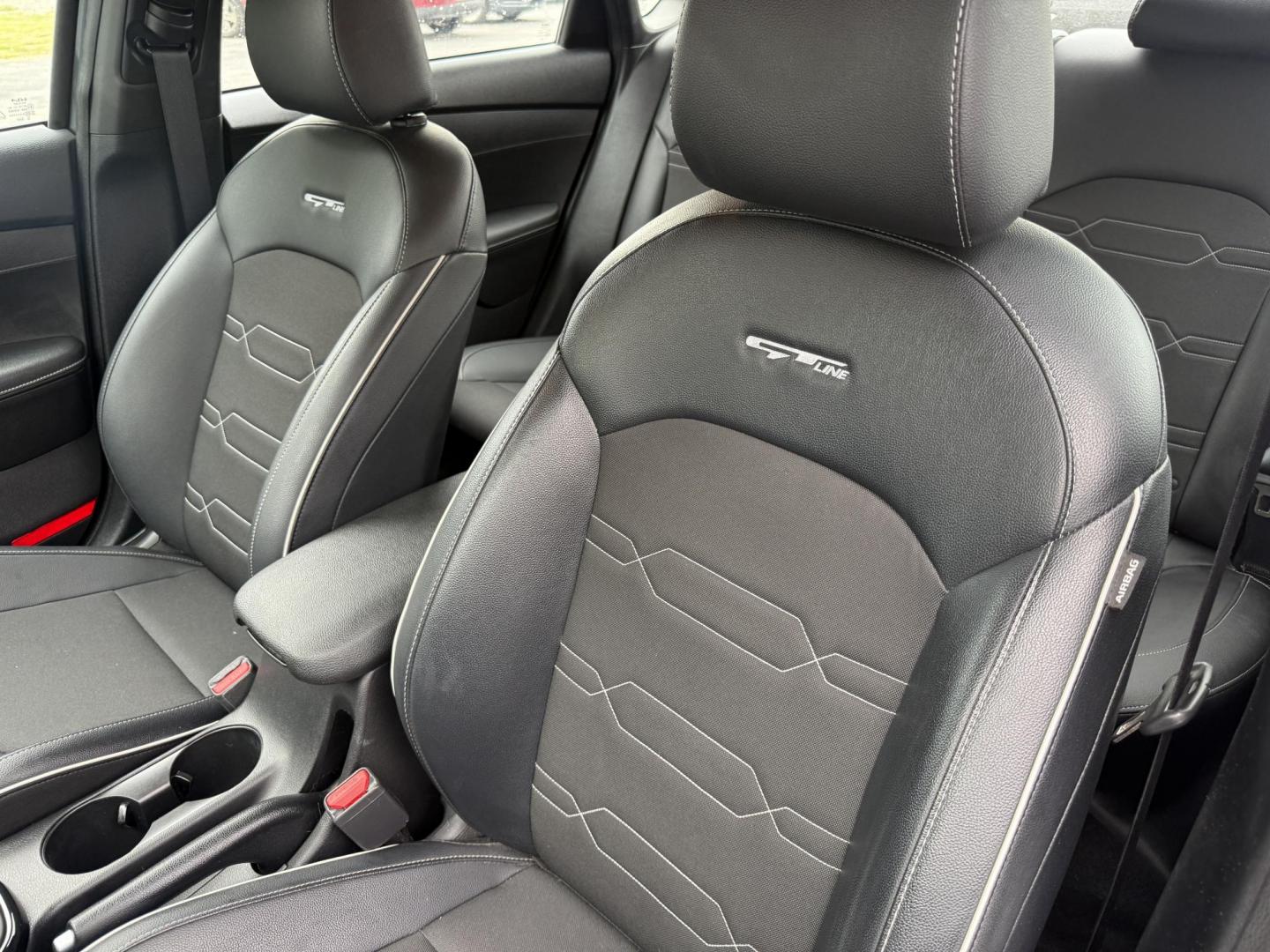 2023 Gray /Black Kia Forte GT Line Auto (3KPF54AD6PE) with an 2.0L I4 DOHC 16V engine, Automatic transmission, located at 11115 Chardon Rd. , Chardon, OH, 44024, (440) 214-9705, 41.580246, -81.241943 - This 2023 Forte GT-Line with the 2.0 MPI engine offers an impressive 39 MPG highway and features full LED exterior lighting, a 4.2" gauge cluster screen, and a 10.25" touchscreen infotainment system with Apple CarPlay, Android Auto, and built-in navigation. Comfort and convenience are enhanced with - Photo#34