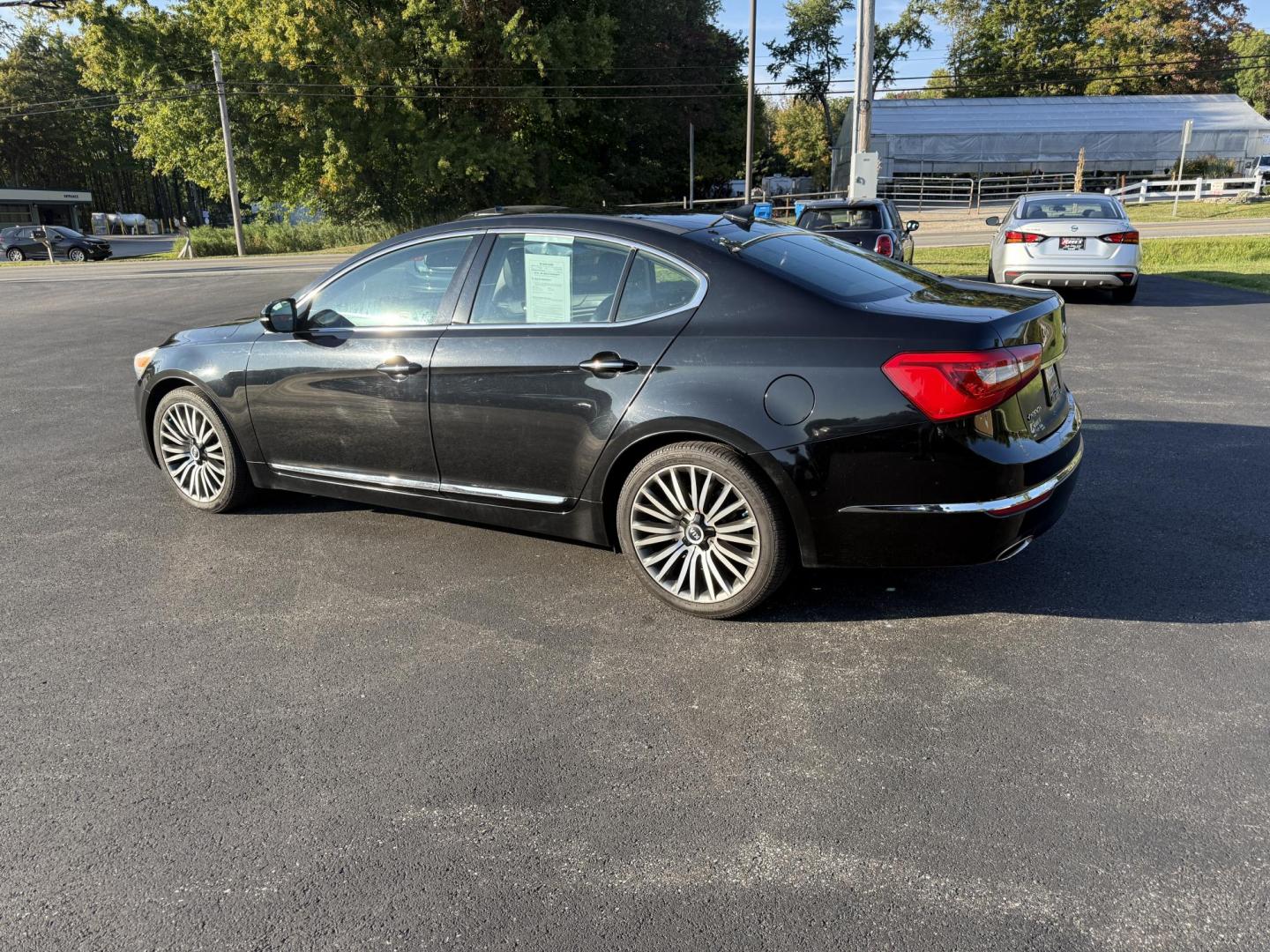 2015 Black /Black Kia Cadenza Premium (KNALN4D72F5) with an 3.3L V6 DOHC 24V engine, 6-Speed Automatic transmission, located at 11115 Chardon Rd. , Chardon, OH, 44024, (440) 214-9705, 41.580246, -81.241943 - This 2015 Kia Cadenza Premium offers a refined driving experience with its 3.3L V6 engine and 6-speed automatic transmission, achieving up to 28 MPG on the highway. Its upscale interior features Nappa leather, heated and cooled power front seats, heated rear seats, dual-zone automatic climate contro - Photo#10