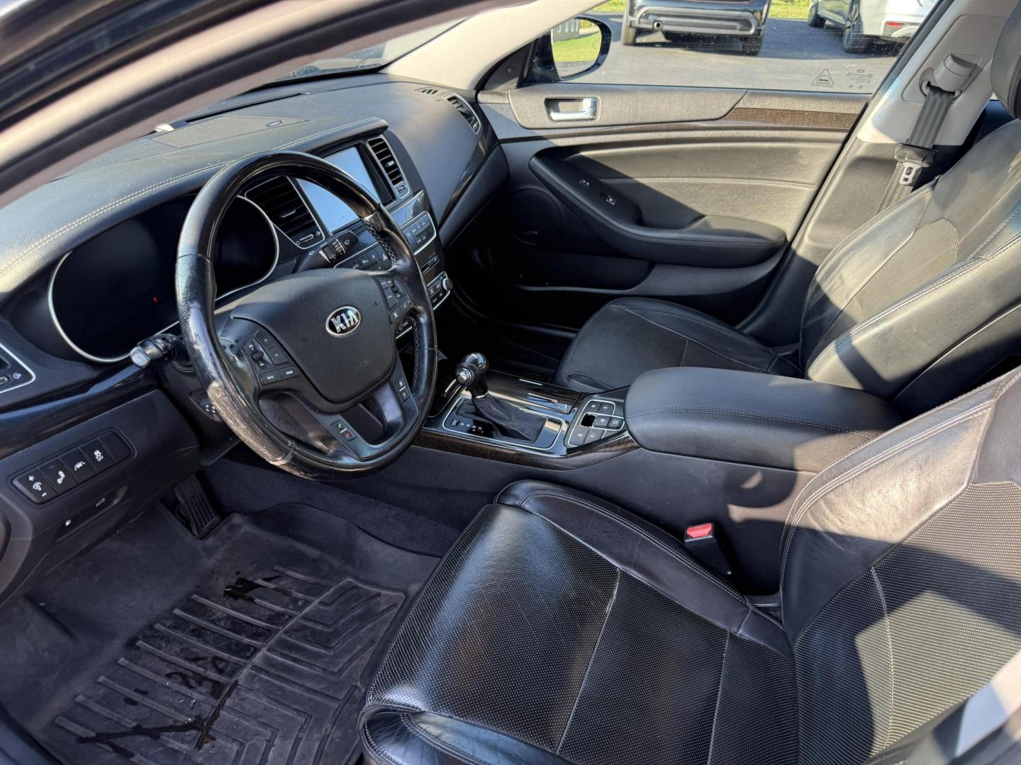2015 Black /Black Kia Cadenza Premium (KNALN4D72F5) with an 3.3L V6 DOHC 24V engine, 6-Speed Automatic transmission, located at 11115 Chardon Rd. , Chardon, OH, 44024, (440) 214-9705, 41.580246, -81.241943 - This 2015 Kia Cadenza Premium offers a refined driving experience with its 3.3L V6 engine and 6-speed automatic transmission, achieving up to 28 MPG on the highway. Its upscale interior features Nappa leather, heated and cooled power front seats, heated rear seats, dual-zone automatic climate contro - Photo#15