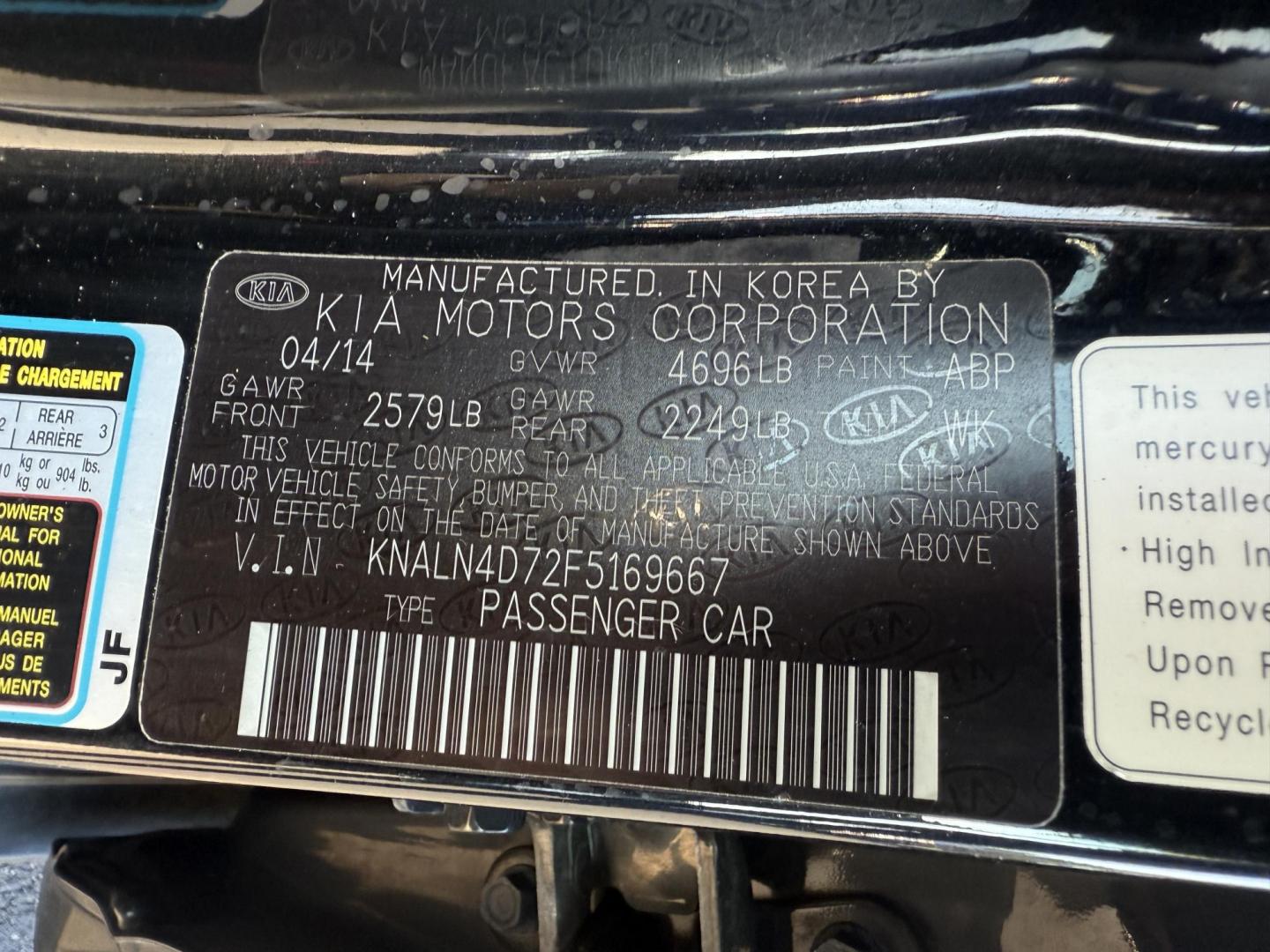 2015 Black /Black Kia Cadenza Premium (KNALN4D72F5) with an 3.3L V6 DOHC 24V engine, 6-Speed Automatic transmission, located at 11115 Chardon Rd. , Chardon, OH, 44024, (440) 214-9705, 41.580246, -81.241943 - This 2015 Kia Cadenza Premium offers a refined driving experience with its 3.3L V6 engine and 6-speed automatic transmission, achieving up to 28 MPG on the highway. Its upscale interior features Nappa leather, heated and cooled power front seats, heated rear seats, dual-zone automatic climate contro - Photo#22