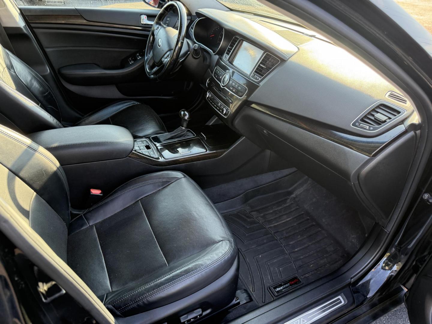 2015 Black /Black Kia Cadenza Premium (KNALN4D72F5) with an 3.3L V6 DOHC 24V engine, 6-Speed Automatic transmission, located at 11115 Chardon Rd. , Chardon, OH, 44024, (440) 214-9705, 41.580246, -81.241943 - This 2015 Kia Cadenza Premium offers a refined driving experience with its 3.3L V6 engine and 6-speed automatic transmission, achieving up to 28 MPG on the highway. Its upscale interior features Nappa leather, heated and cooled power front seats, heated rear seats, dual-zone automatic climate contro - Photo#46