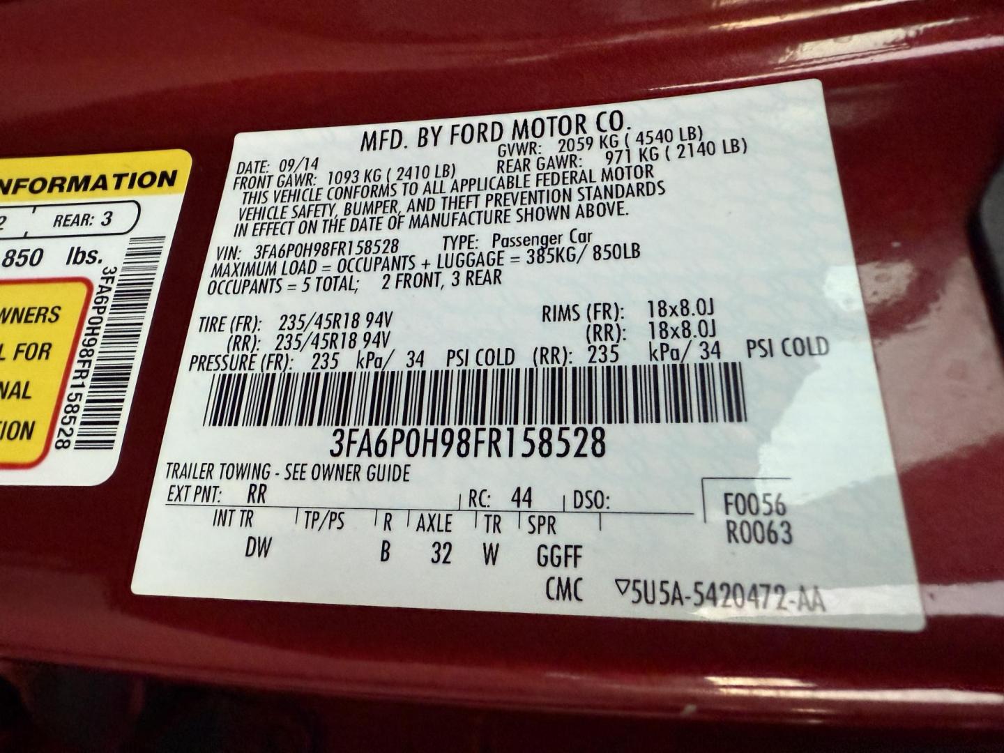 2015 Red /Black Ford Fusion SE (3FA6P0H98FR) with an 2.0L I4 DOHC 16V Turbo engine, 6-Speed Automatic transmission, located at 11115 Chardon Rd. , Chardon, OH, 44024, (440) 214-9705, 41.580246, -81.241943 - This One Owner 2015 Ford Fusion SE is a stylish and efficient midsize sedan powered by a 2.0L I4 EcoBoost engine paired with a 6-speed automatic transmission. This combination delivers a satisfying balance of performance and fuel economy, achieving up to 33 MPG on the highway. The SE trim offers com - Photo#21
