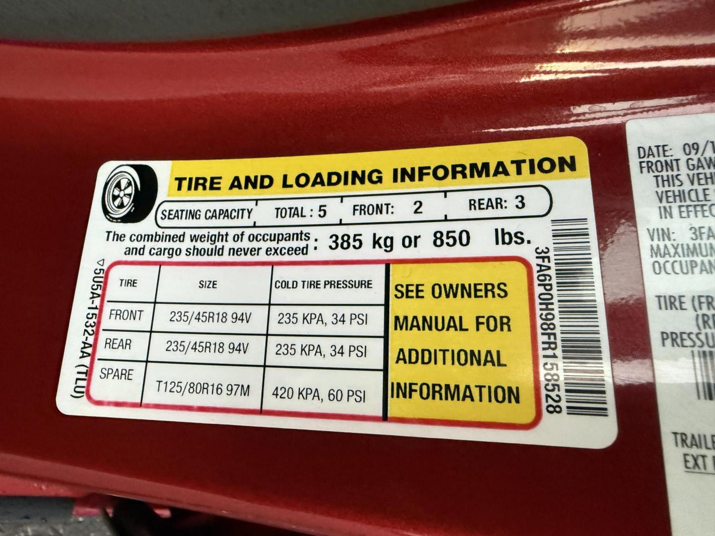 2015 Red /Black Ford Fusion SE (3FA6P0H98FR) with an 2.0L I4 DOHC 16V Turbo engine, 6-Speed Automatic transmission, located at 11115 Chardon Rd. , Chardon, OH, 44024, (440) 214-9705, 41.580246, -81.241943 - This One Owner 2015 Ford Fusion SE is a stylish and efficient midsize sedan powered by a 2.0L I4 EcoBoost engine paired with a 6-speed automatic transmission. This combination delivers a satisfying balance of performance and fuel economy, achieving up to 33 MPG on the highway. The SE trim offers com - Photo#20